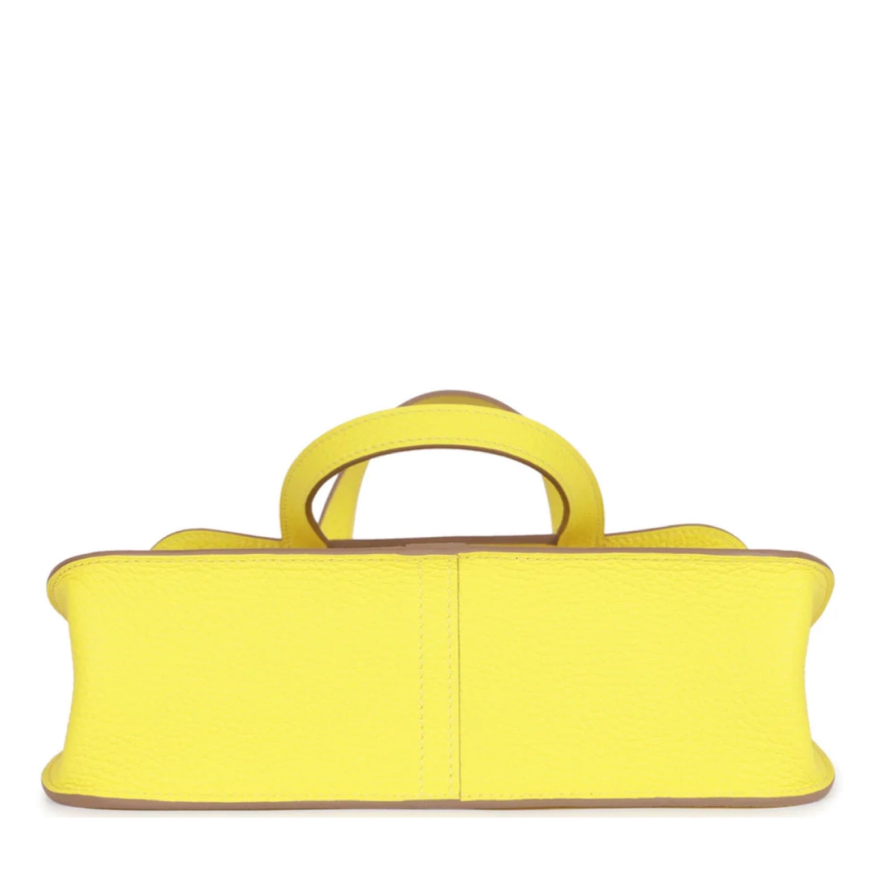 HERMES HALZAN 25 LIME TAURILLON CLEMENCE SILVER HARDWARE