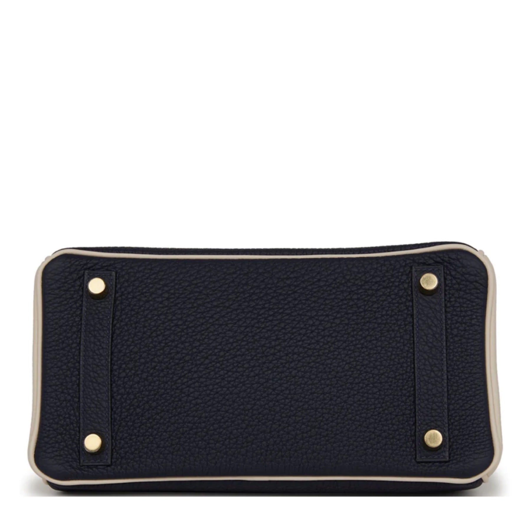 HERMES BIRKIN 25 PERSONAL ORDER SPECIAL ORDER BI-COLOR BLEU NUIT CRAIE TOGO GOLD HARDWARE HSS