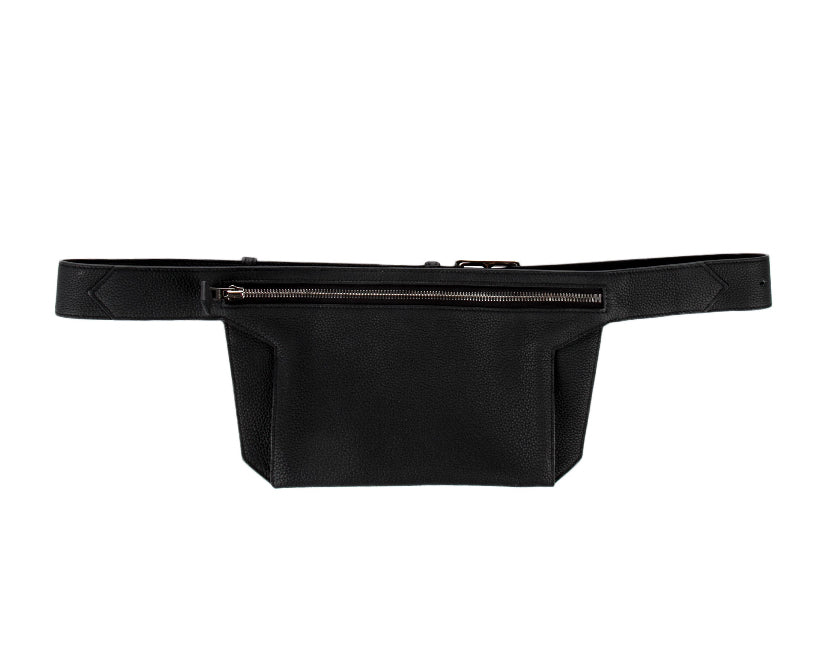 HERMES ULTRAPIA MEN'S BELT BAG BLACK TOGO