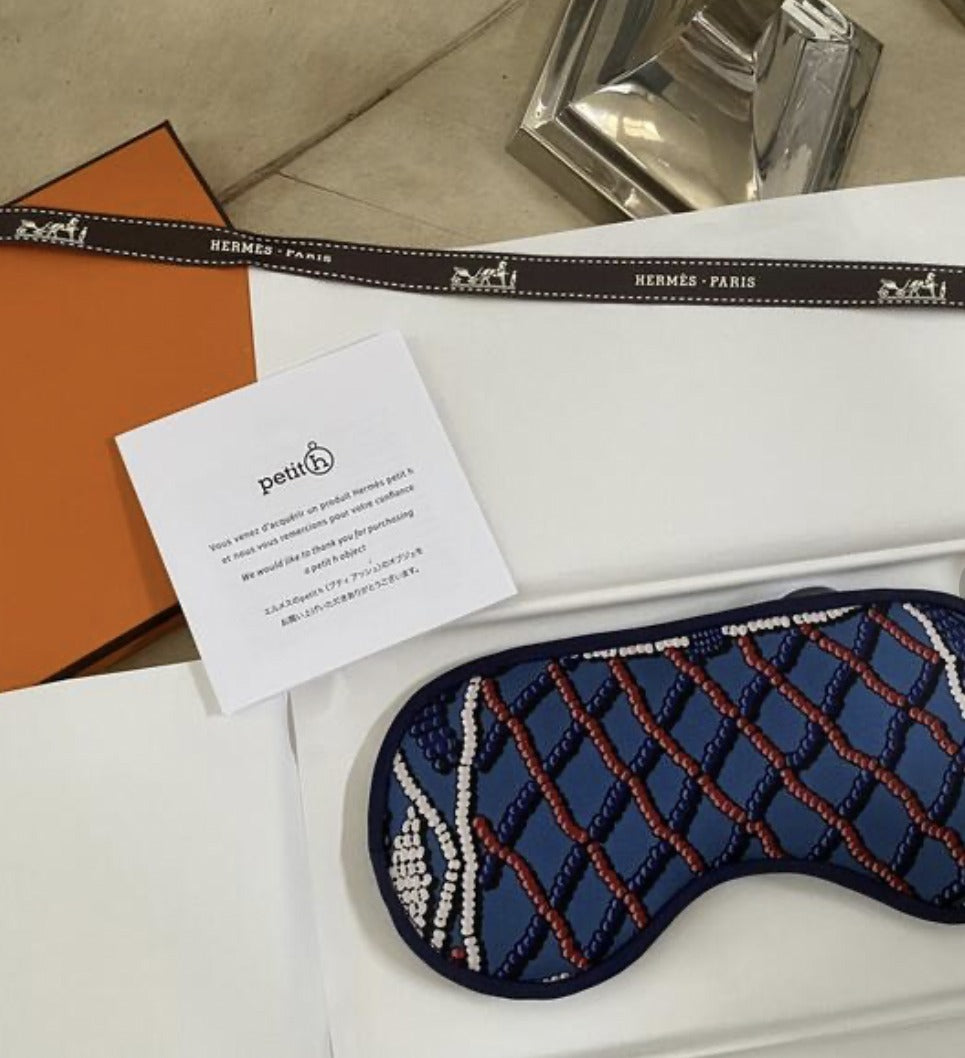 HERMES EYE MASK BLEU