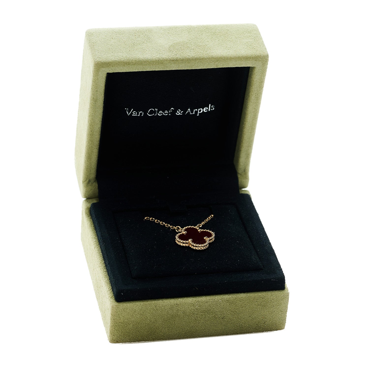 ヴァンクリーフ＆アーペル ヴィンテージアルハンブラ ペンダントネックレス カーネリアン 18K イエローゴールド VAN CLEEF & ARPELS VINTAGE ALHAMBRA PENDANT NECKLACE CARNELIAN 18K YELLOW GOLD