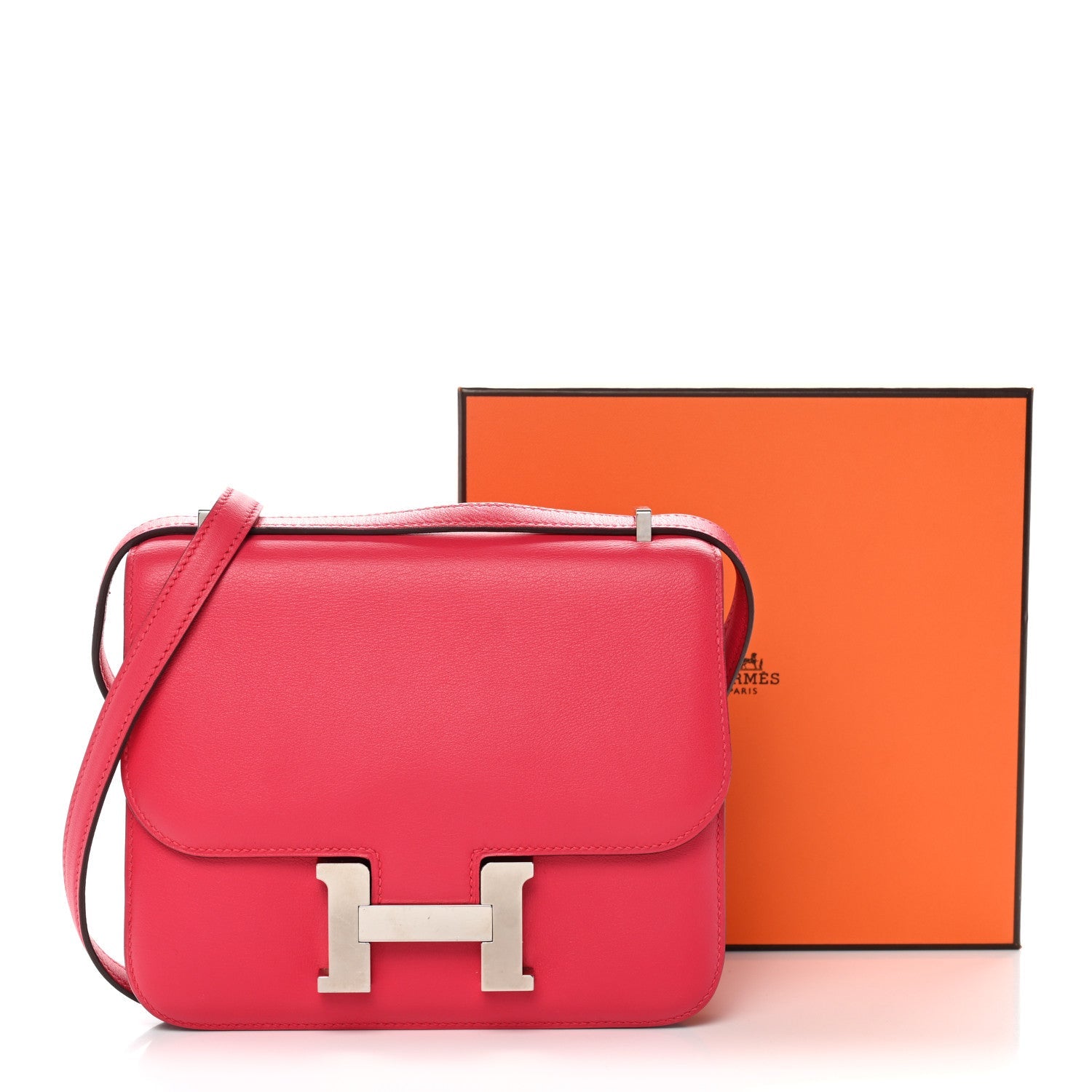 エルメス ミニコンスタンス 18 Rose Extreme スイフト シルバー金具 HERMES MINI CONSTANCE 18 ROSE EXTREME SWIFT SILVER HARDWARE