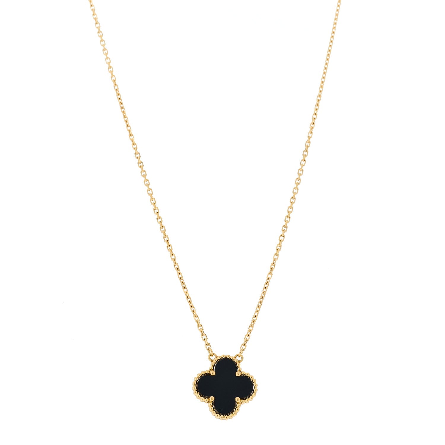 ヴァンクリーフ＆アーペル ヴィンテージアルハンブラ ペンダントネックレス ブラックオニキス 18K イエローゴールド VAN CLEEF & ARPELS VINTAGE ALHAMBRA PENDANT NECKLACE BLACK ONYX 18K YELLOW GOLD