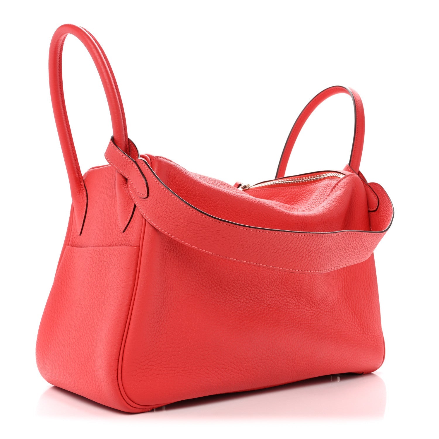 エルメス リンディ 34 Rouge Pivoine トリヨンクレマンス シルバー金具 HERMES LINDY 34 ROUGE PIVOINE TAURILLON CLEMENCE SILVER HARDWARE