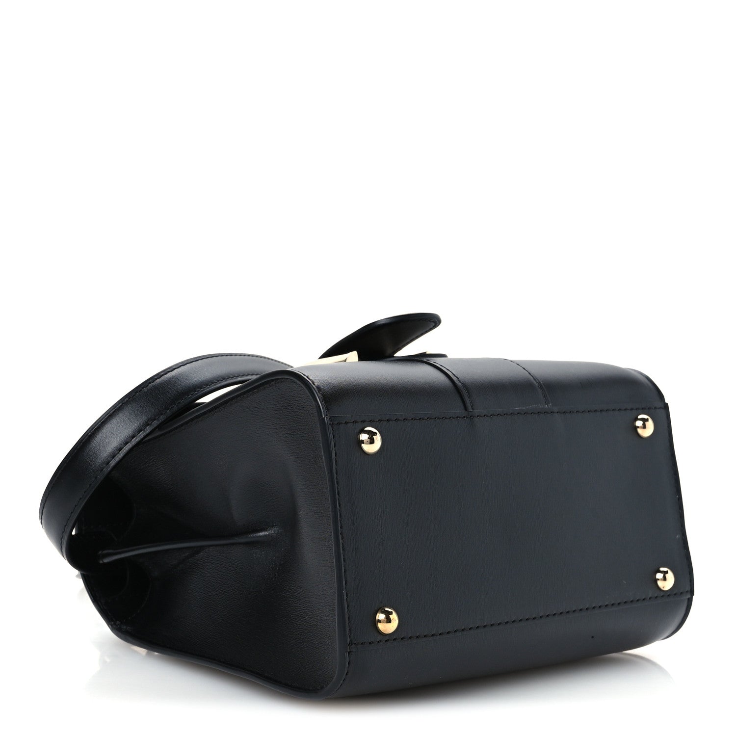 デルヴォー ブリヨン ミニ ショルダーバッグ Black ボックスカーフスキン シルバー金具 DELVAUX BRILLANT MINI SHOULDER BAG BLACK BOX CALFSKIN SILVER HARDWARE