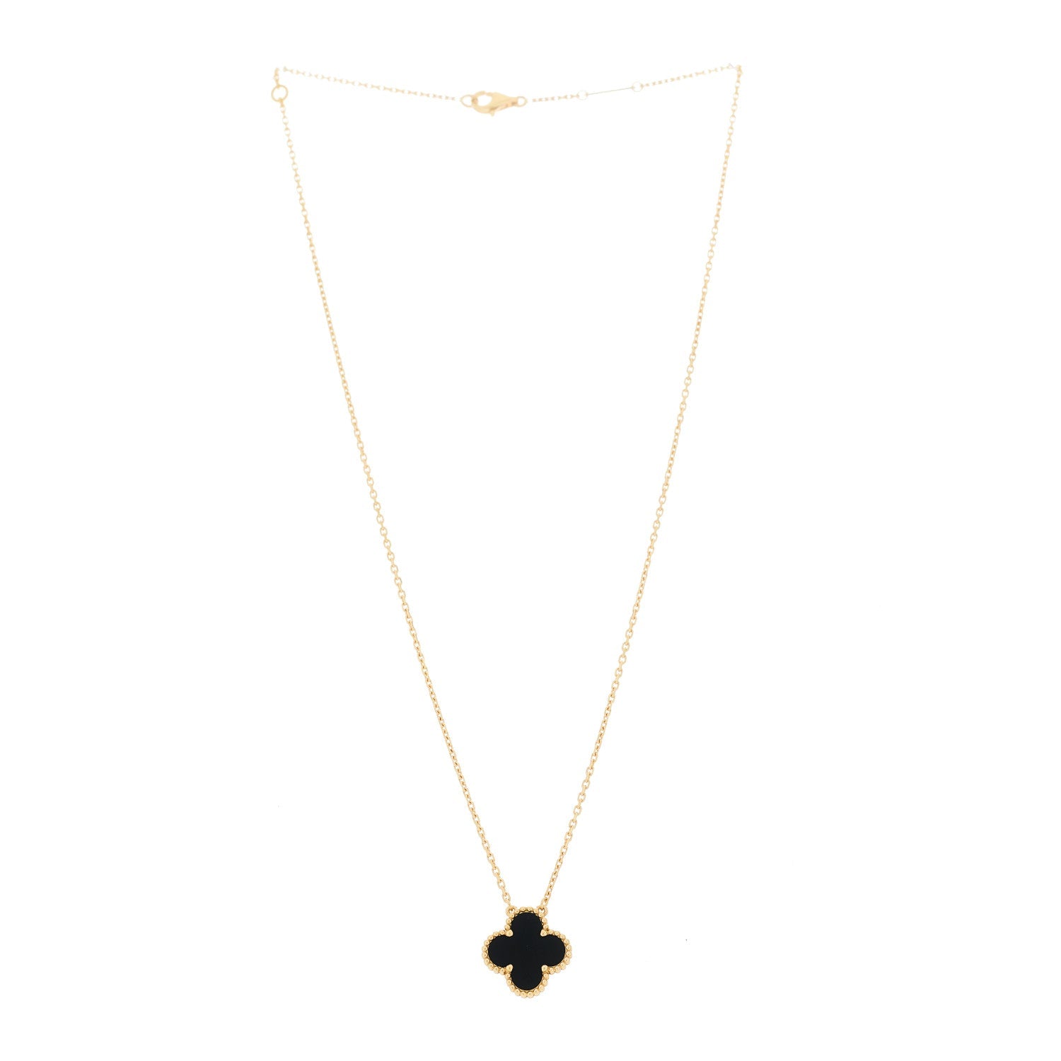 ヴァンクリーフ＆アーペル ヴィンテージアルハンブラ ペンダントネックレス ブラックオニキス 18K イエローゴールド VAN CLEEF & ARPELS VINTAGE ALHAMBRA PENDANT NECKLACE BLACK ONYX 18K YELLOW GOLD
