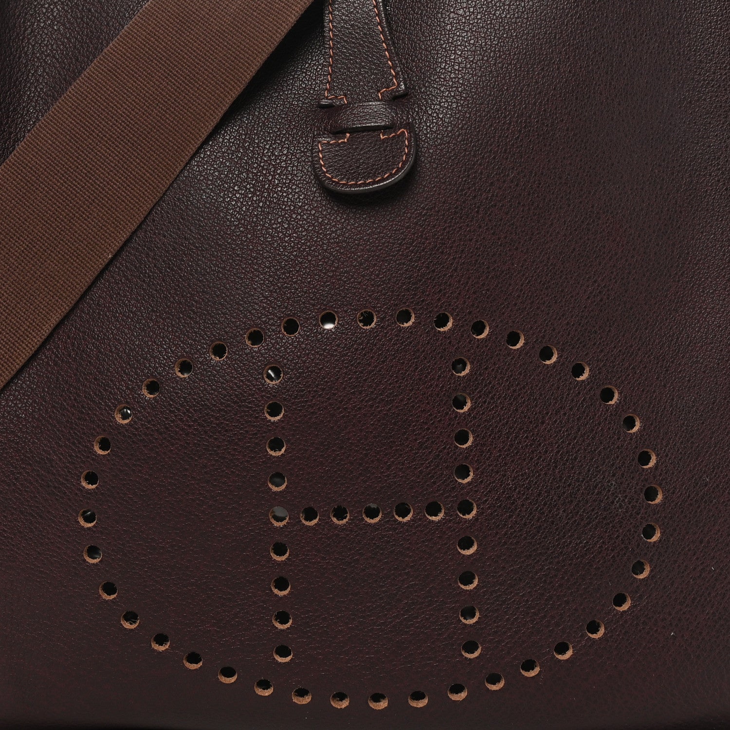 エルメス エヴリン GM Chocolate フィヨルド シルバー金具 HERMES EVELYNE GM CHOCOLATE FJORD SILVER HARDWARE