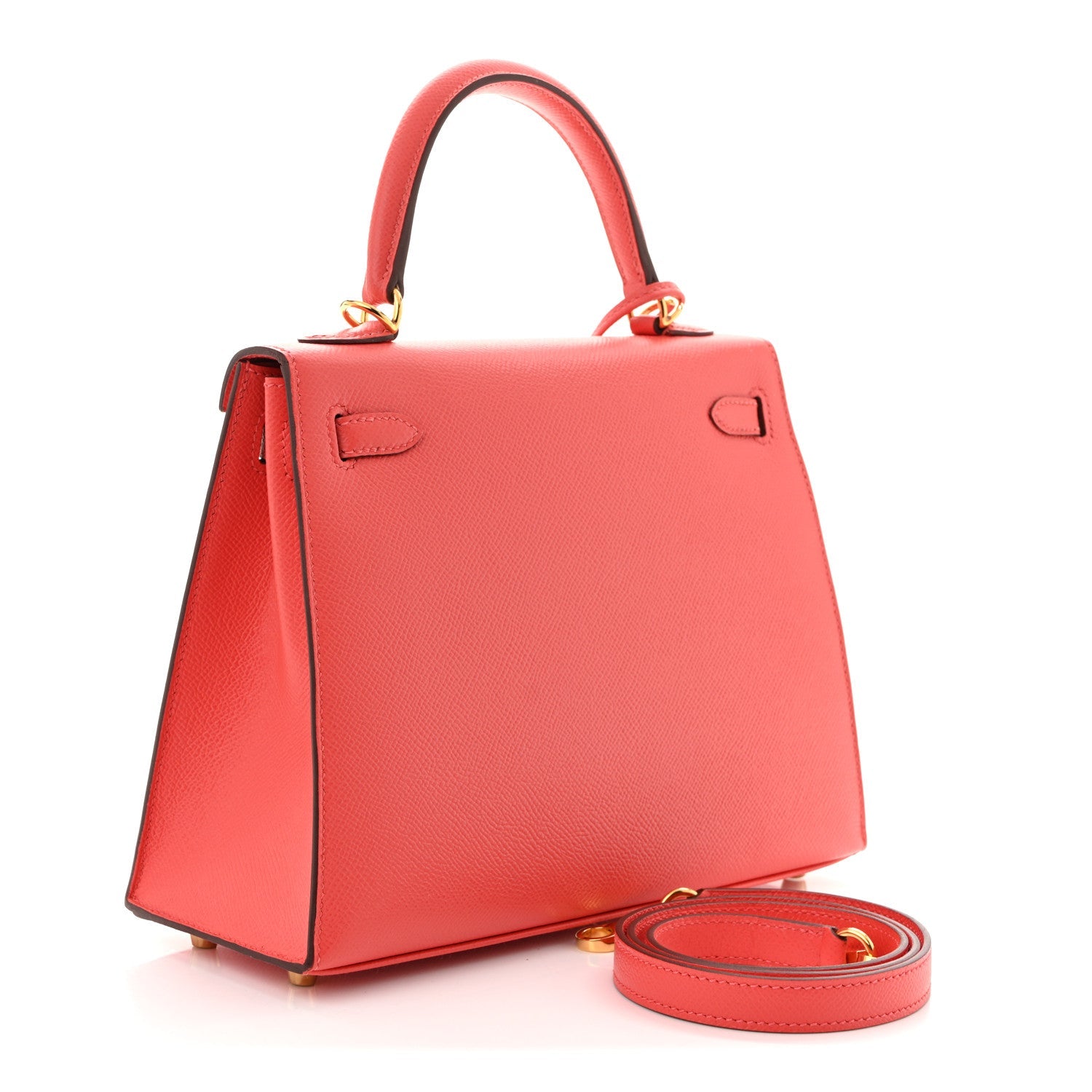 エルメス ケリー 25 外縫い Rose Jaipur エプソン ゴールド金具 HERMES KELLY 25 SELLIER ROSE JAIPUR EPSOM GOLD HARDWARE