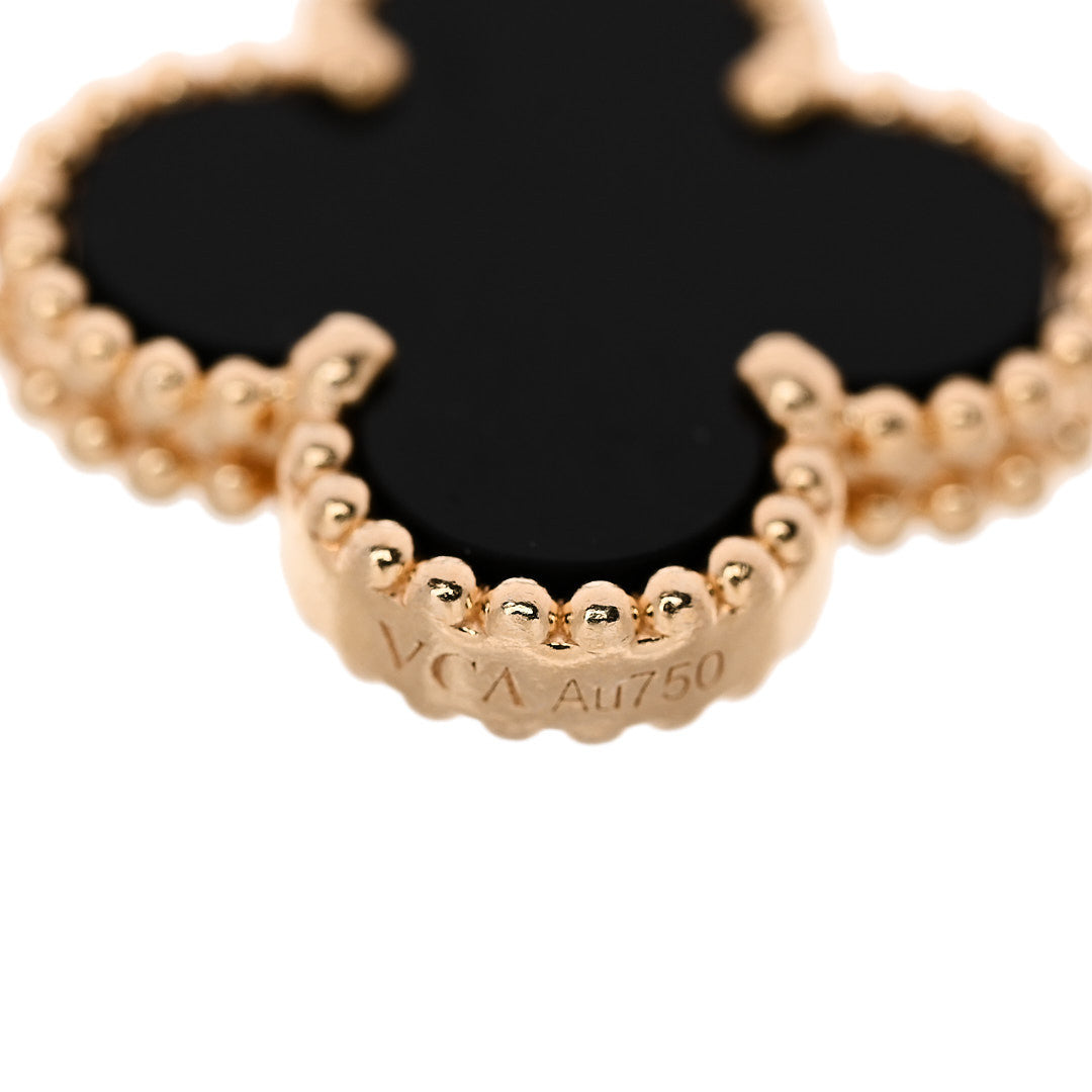 ヴァンクリーフ＆アーペル ヴィンテージアルハンブラ 5モチーフ ブレスレット ブラックオニキス 18K イエローゴールド VAN CLEEF & ARPELS VINTAGE ALHAMBRA 5 MOTIFS BRACELET BLACK ONYX 18K YELLOW GOLD