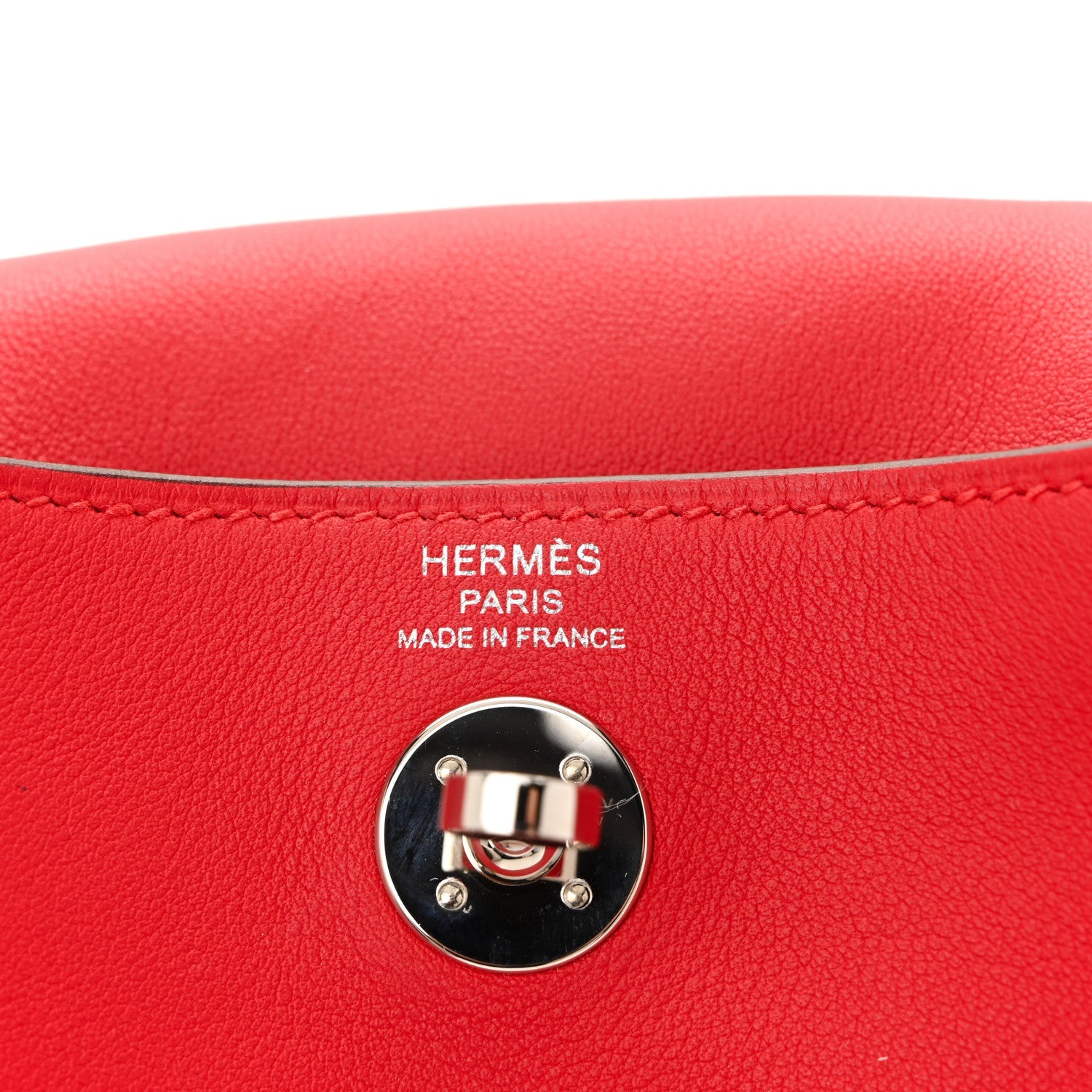 エルメス ミニリンディ 20 Rouge De Coeur スイフト シルバー金具 HERMES MINI LINDY 20 ROUGE DE COEUR SWIFT SILVER HARDWARE