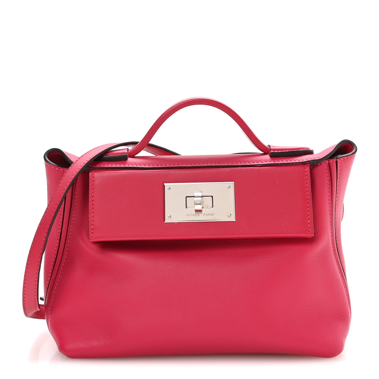 エルメス 24/24 ミニヴァンキャトル 21 Framboise エバーカラー / スイフト シルバー金具 HERMES 24/24 21 FRAMBOISE EVERCOLOR / SWIFT SILVER HARDWARE