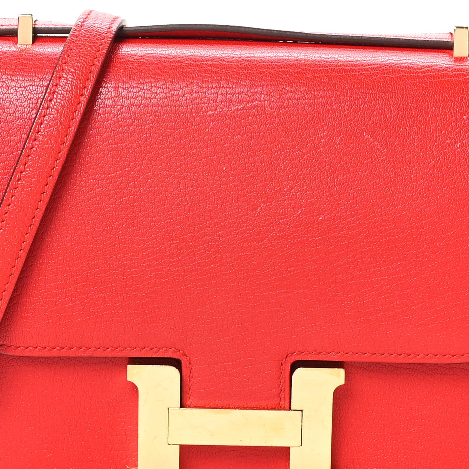 エルメス コンスタンス 18 Rouge De Coeur シェーブル ゴールド金具 HERMES CONSTANCE 18 ROUGE DE COEUR CHEVRE MYSORE GOLD HARDWARE