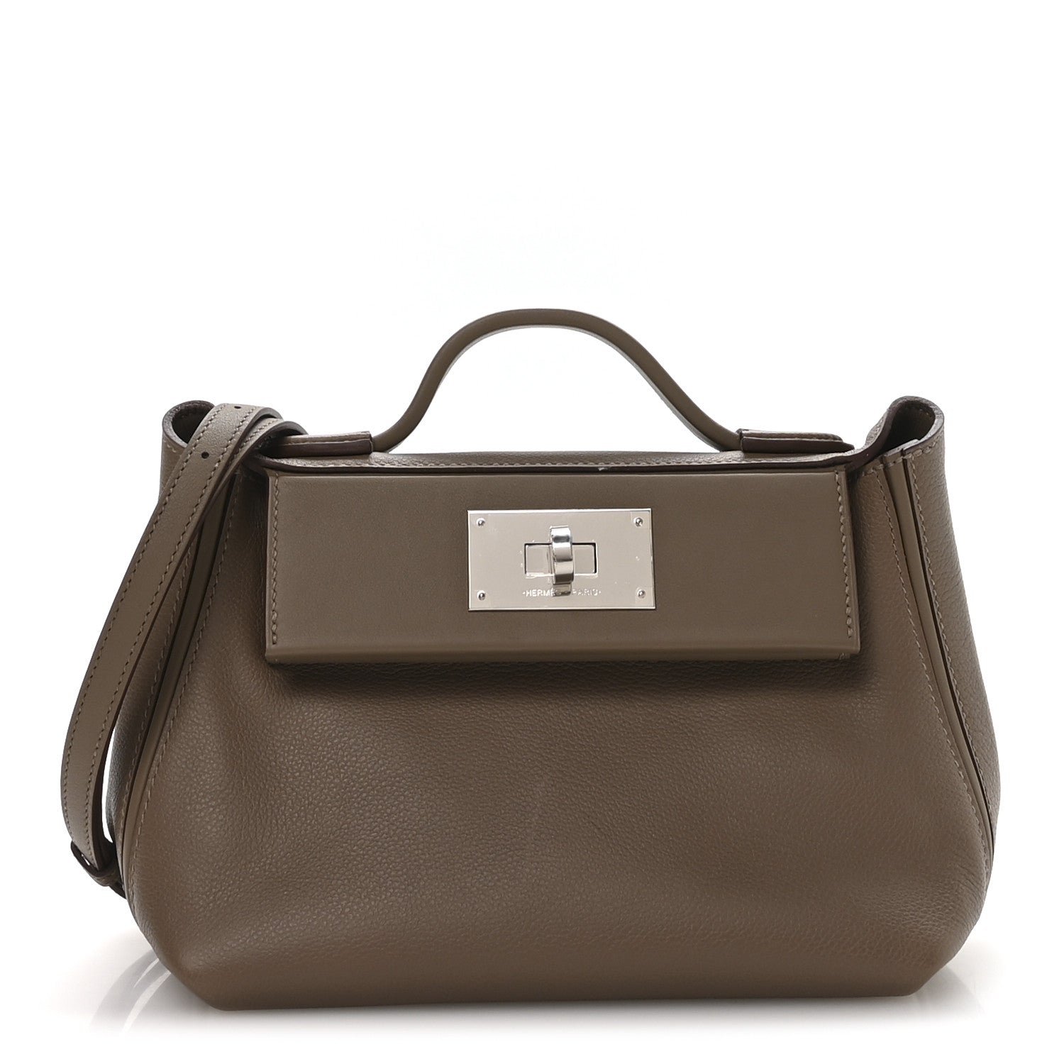 エルメス 24/24  ミニヴァンキャトル 21 Etoupe エバーカラー / スイフト シルバー金具 HERMES 24/24 21 ETOUPE EVERCOLOR / SWIFT SILVER HARDWARE