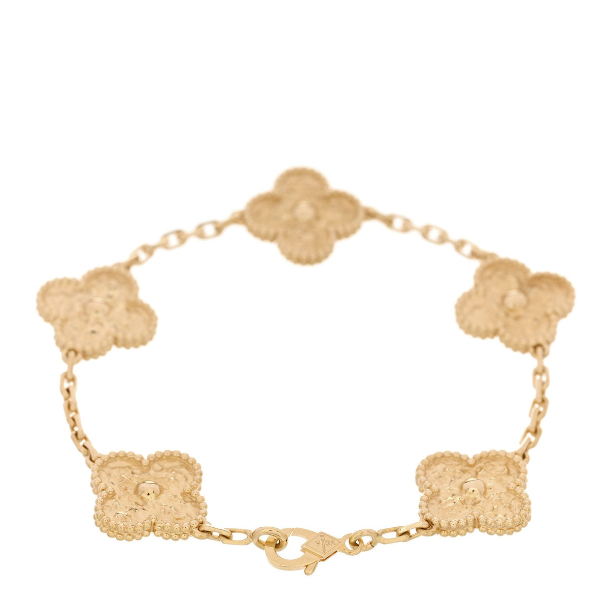 ヴァンクリーフ＆アーペル ヴィンテージアルハンブラ 5モチーフ ブレスレット 18K イエローゴールド VAN CLEEF & ARPELS VINTAGE ALHAMBRA 5 MOTIFS BRACELET 18K YELLOW GOLD