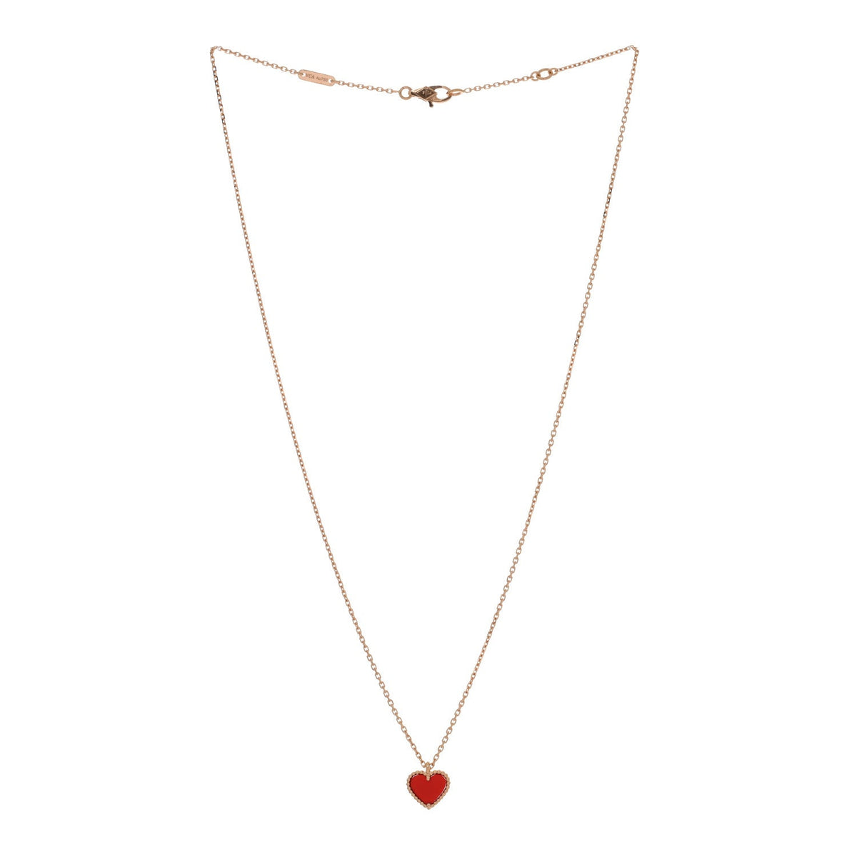 ヴァンクリーフ＆アーペル スウィートアルハンブラ ペンダントネックレス カーネリアン 18K ローズゴールド VAN CLEEF & ARPELS SWEET ALHAMBRA PENDANT NECKLACE CARNELIAN 18K ROSE GOLD