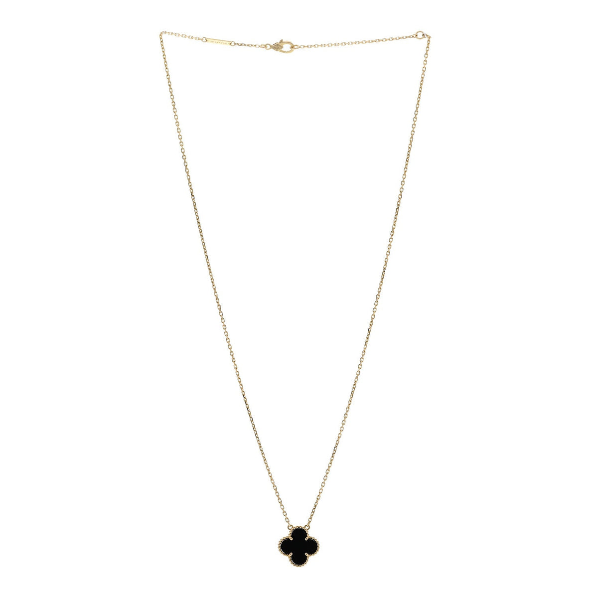 ヴァンクリーフ＆アーペル ヴィンテージアルハンブラ ペンダントネックレス ブラックオニキス 18K イエローゴールド VAN CLEEF & ARPELS VINTAGE ALHAMBRA PENDANT NECKLACE BLACK ONYX 18K YELLOW GOLD