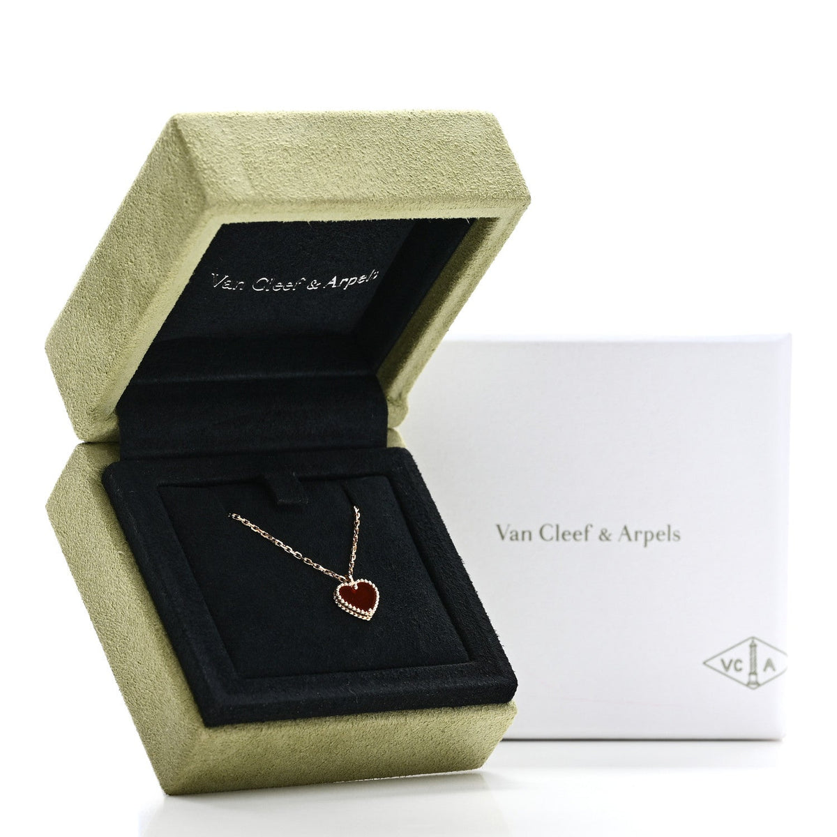 ヴァンクリーフ＆アーペル スウィートアルハンブラ ペンダントネックレス カーネリアン 18K ローズゴールド VAN CLEEF & ARPELS SWEET ALHAMBRA PENDANT NECKLACE CARNELIAN 18K ROSE GOLD