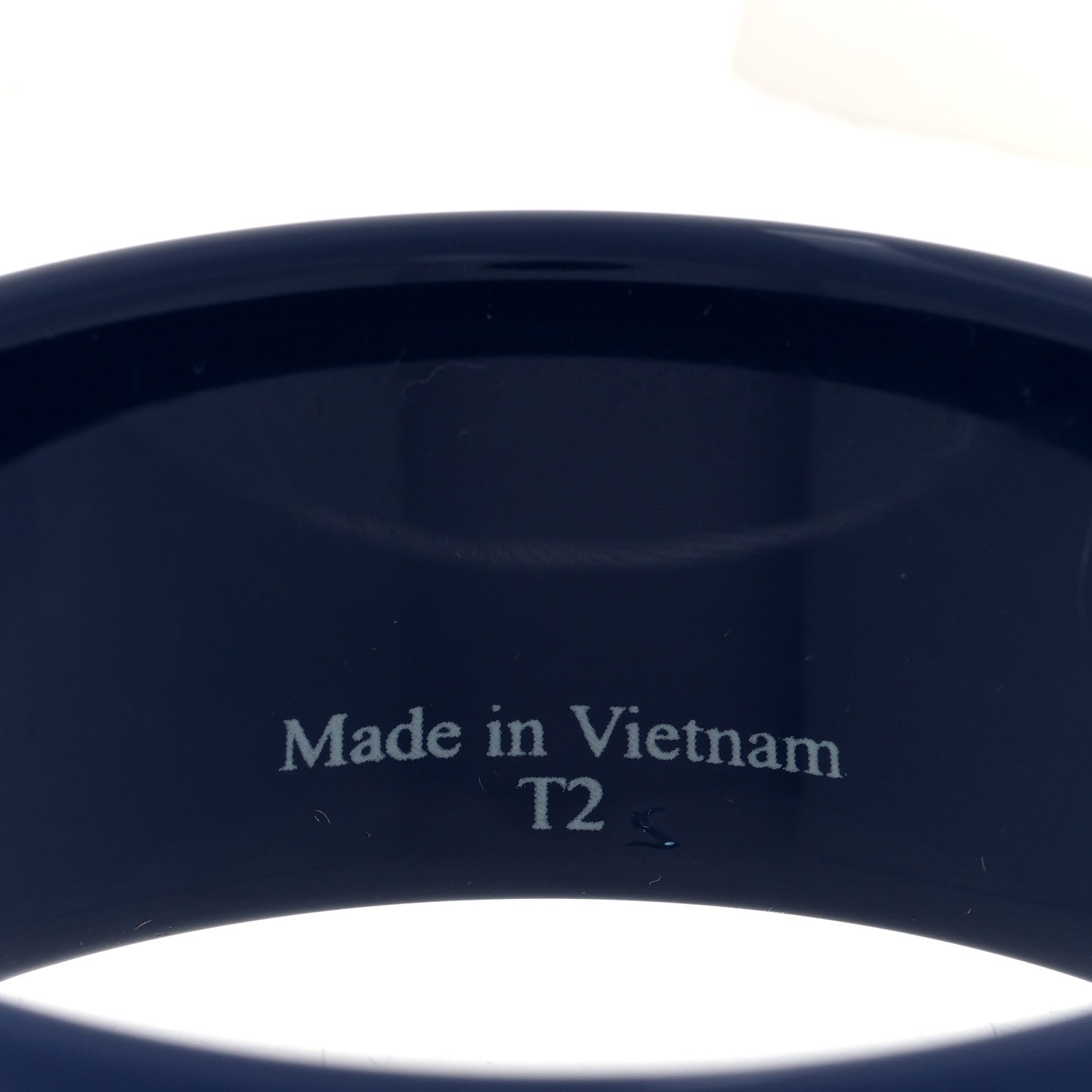 エルメス ラッカー仕上げの木製ボカンバングルブレスレット T2 マリン