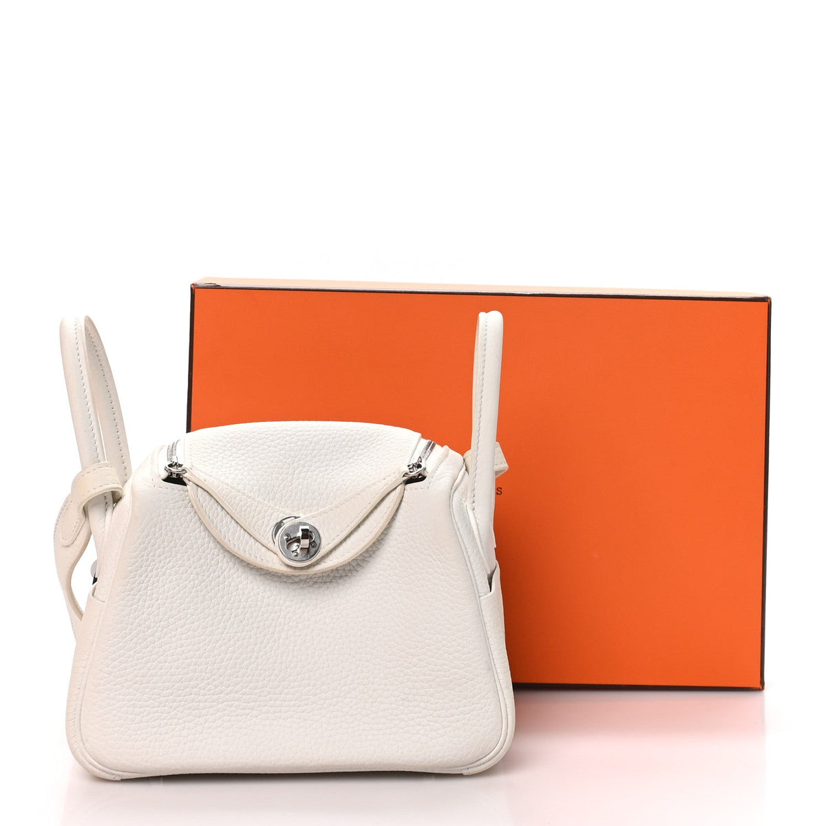 エルメス リンディ 20 New White トリヨンクレマンス シルバー金具 HERMES LINDY 20 NEW WHITE TAURILLON CLEMENCE SILVER HARDWARE