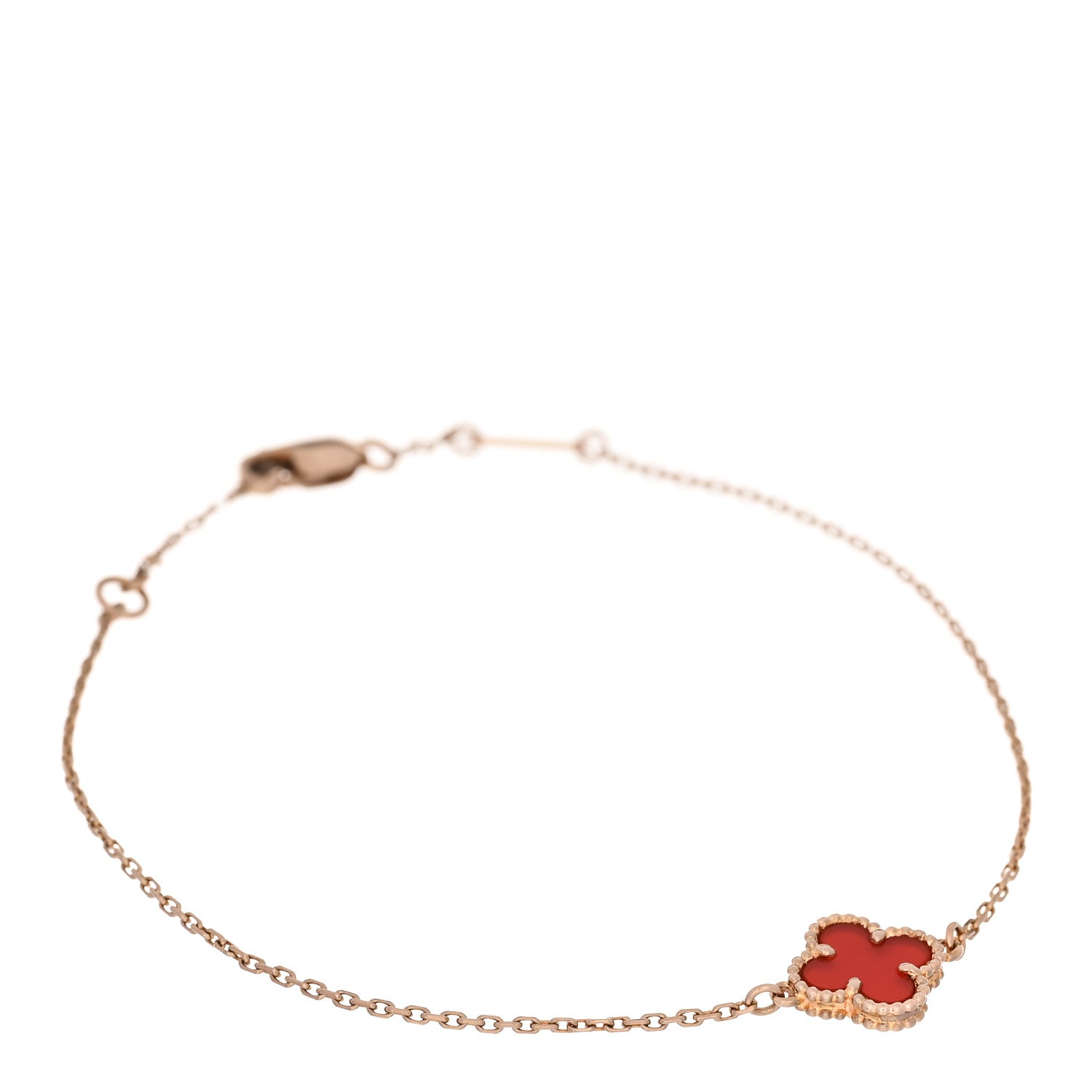 ヴァンクリーフ＆アーペル スウィートアルハンブラ ブレスレット カーネリアン 18K ローズゴールド VAN CLEEF & ARPELS SWEET ALHAMBRA BRACELET CARNELIAN 18K ROSE GOLD