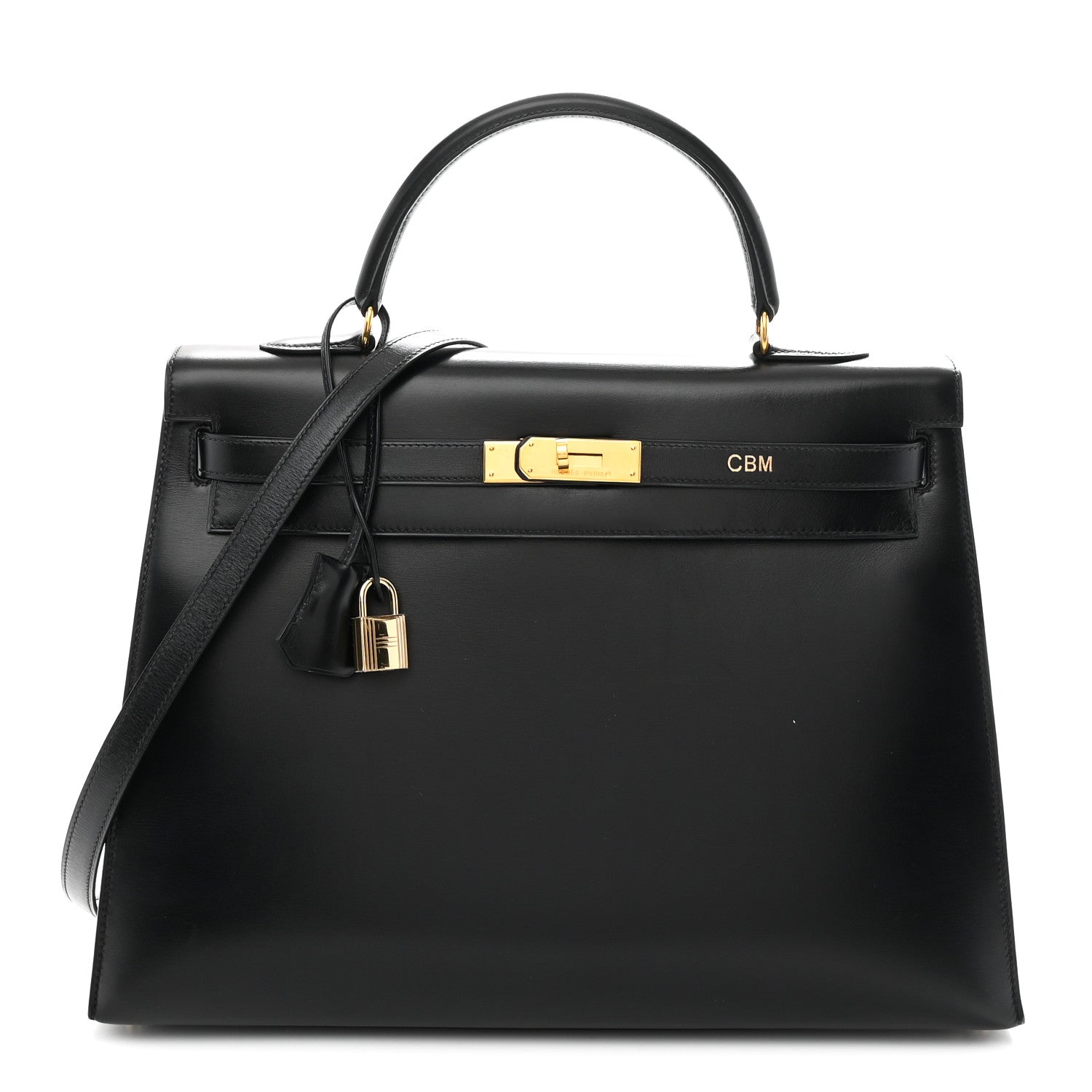 エルメス ケリー 35 外縫い Black ボックス ゴールド金具 HERMES KELLY 35 SELLIER BLACK BOX GOLD HARDWARE