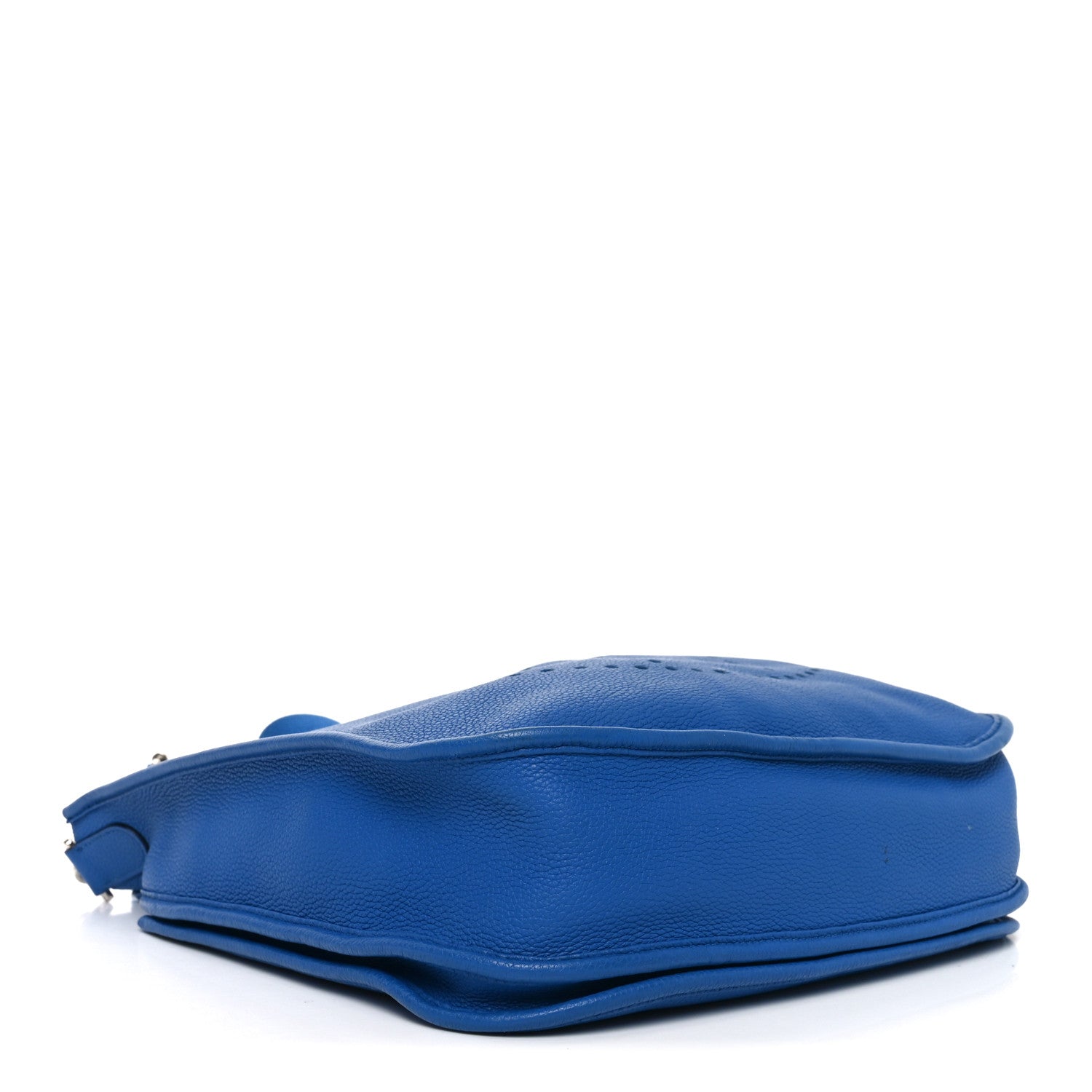 HERMES EVELYNE PM BLEU ZELLIGE TAURILLON CLEMENCE SILVER HARDWARE