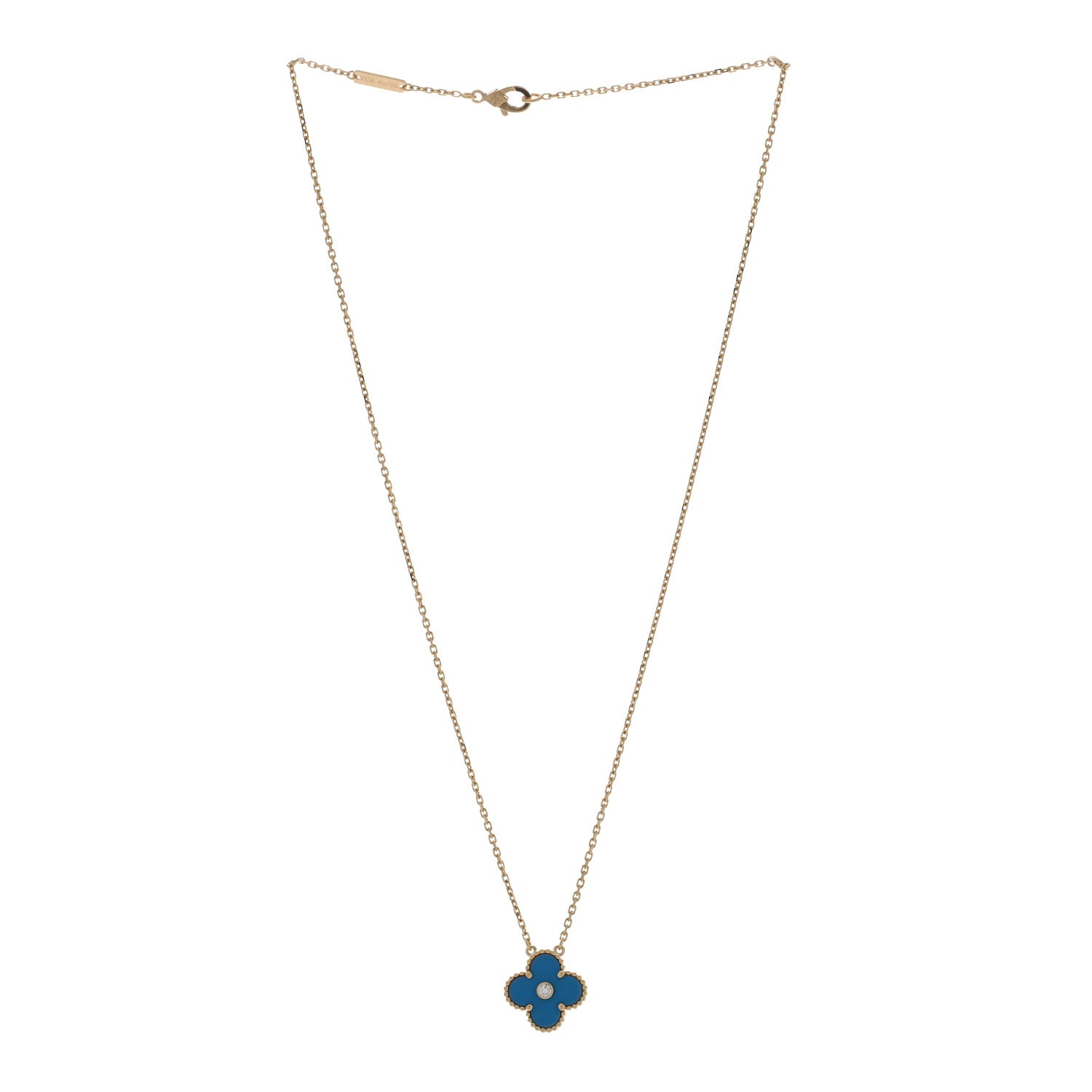 ヴァンクリーフ＆アーペル ヴィンテージアルハンブラ ペンダントネックレス ダイヤモンド 18K イエローゴールド VAN CLEEF & ARPELS VINTAGE ALHAMBRA PENDANT NECKLACE DIAMOND 18K YELLOW GOLD