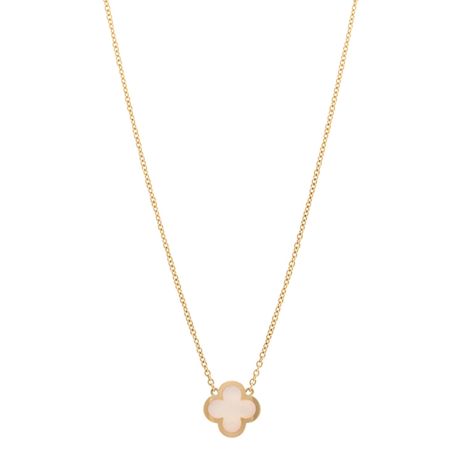 ヴァンクリーフ＆アーペル ピュアアルハンブラ ペンダントネックレス マザーオブパール 18K イエローゴールド VAN CLEEF & ARPELS PURE ALHAMBRA PENDANT NECKLACE MOTHER OF PEARL 18K YELLOW GOLD