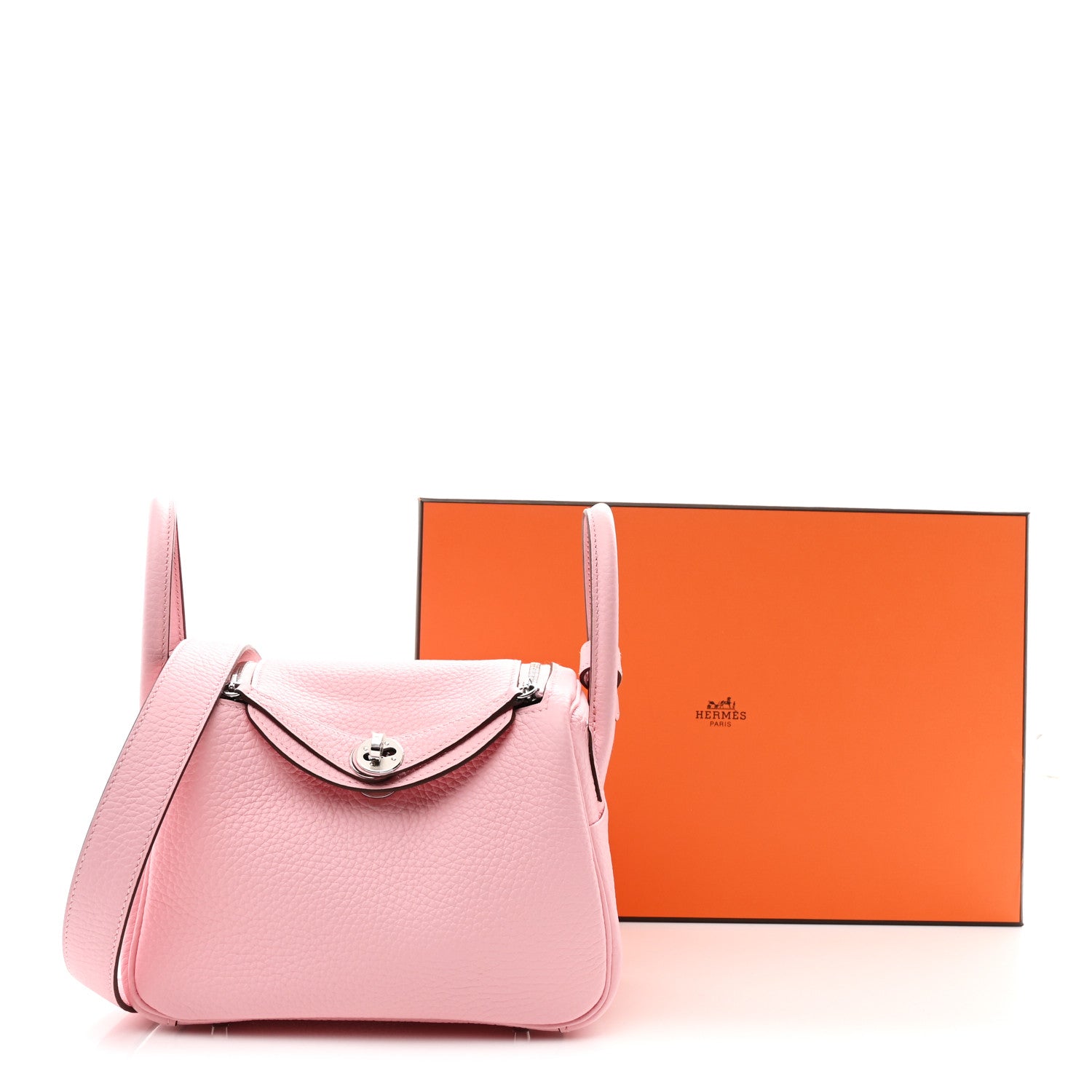 エルメス リンディ 20 ヴェルソ Rose Sakura Gris Perle Rose Sakura Gris Perle トリヨンクレマンス シルバー金具 HERMES LINDY 20 VERSO ROSE SAKURA GRIS PERLE ROSE SAKURA GRIS PERLE TAURILLON CLEMENCE SILVER HARDWARE
