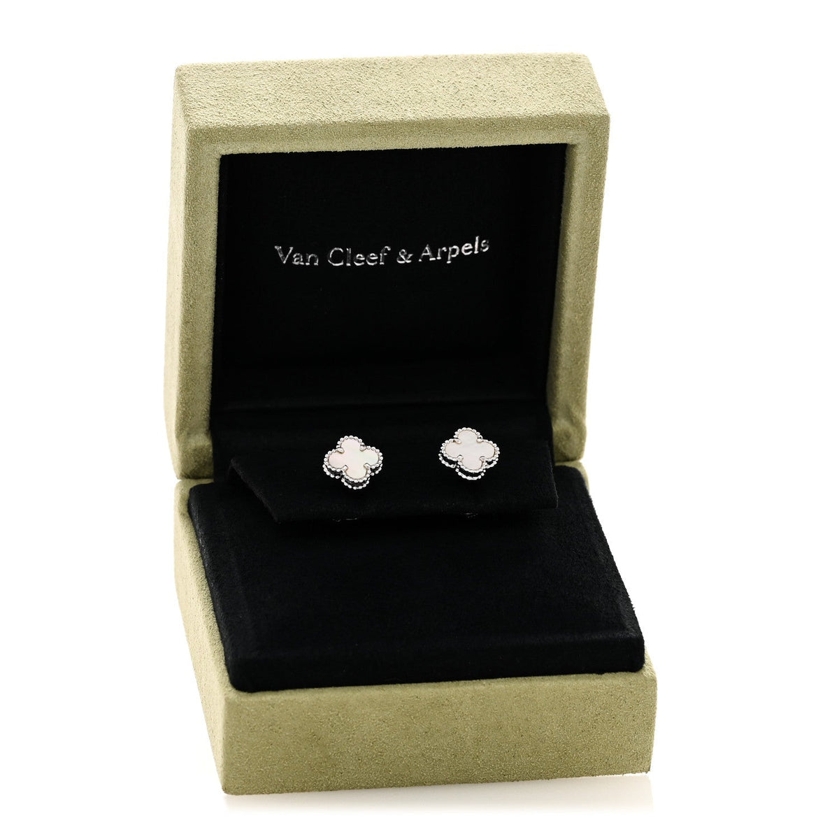 ヴァンクリーフ＆アーペル スウィートアルハンブラ ピアス マザーオブパール 18K ホワイトゴールド VAN CLEEF & ARPELS SWEET ALHAMBRA EARRINGS MOTHER OF PEARL 18K WHITE GOLD