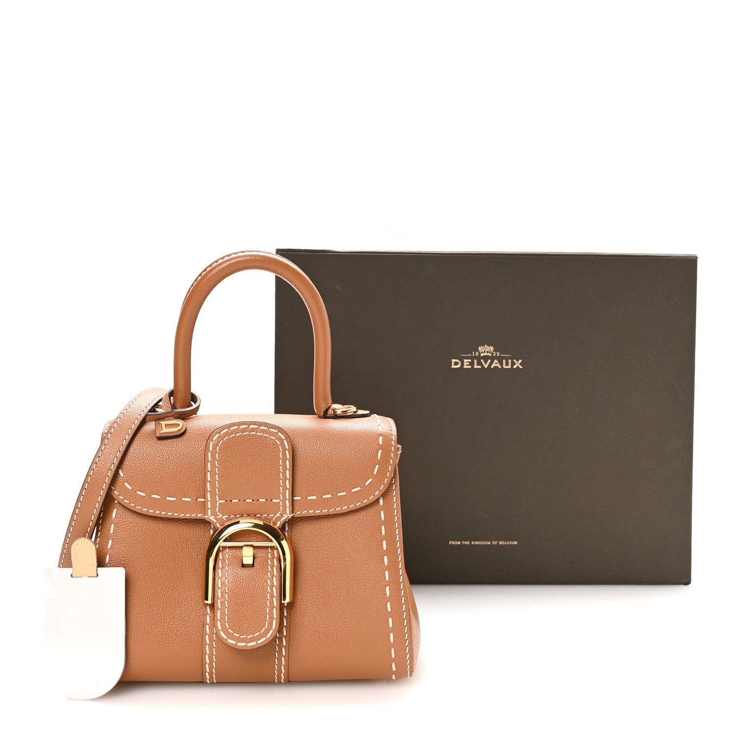 デルヴォー ブリヨン ミニ サーピケ ショルダーバッグ Vegetal Ivory グレインドロデオカーフスキン ゴールド金具 DELVAUX BRILLANT MINI SURPIQUE SHOULDER BAG VEGETAL IVORY GRAINED RODEO CALFSKIN GOLD HARDWARE