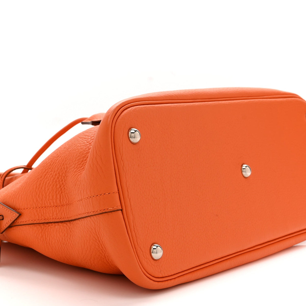 Hermès Bolide 35 Orange Taurillon Clemence Silver Hardware