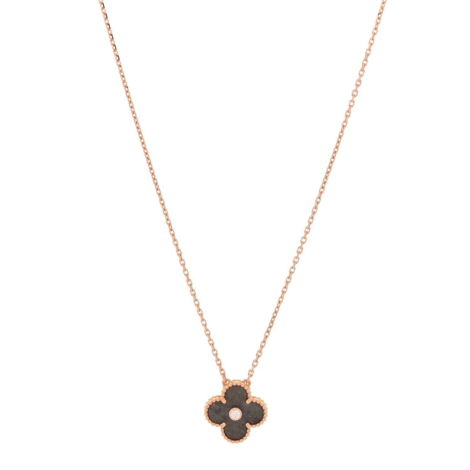 ヴァンクリーフ＆アーペル ヴィンテージアルハンブラ ペンダントネックレス ダイヤモンド 18K ローズゴールド VAN CLEEF & ARPELS VINTAGE ALHAMBRA PENDANT NECKLACE DIAMOND 18K ROSE GOLD