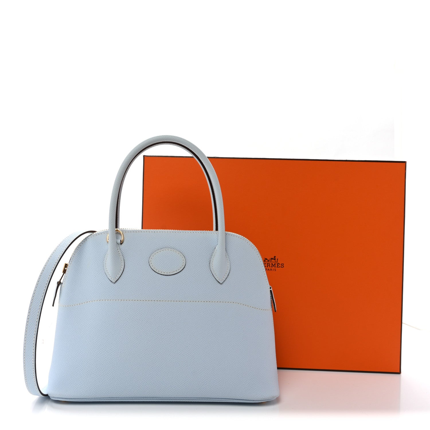 エルメス ボリード 27 Bleu Brume エプソン ゴールド金具 HERMES BOLIDE 27 BLEU BRUME EPSOM GOLD HARDWARE