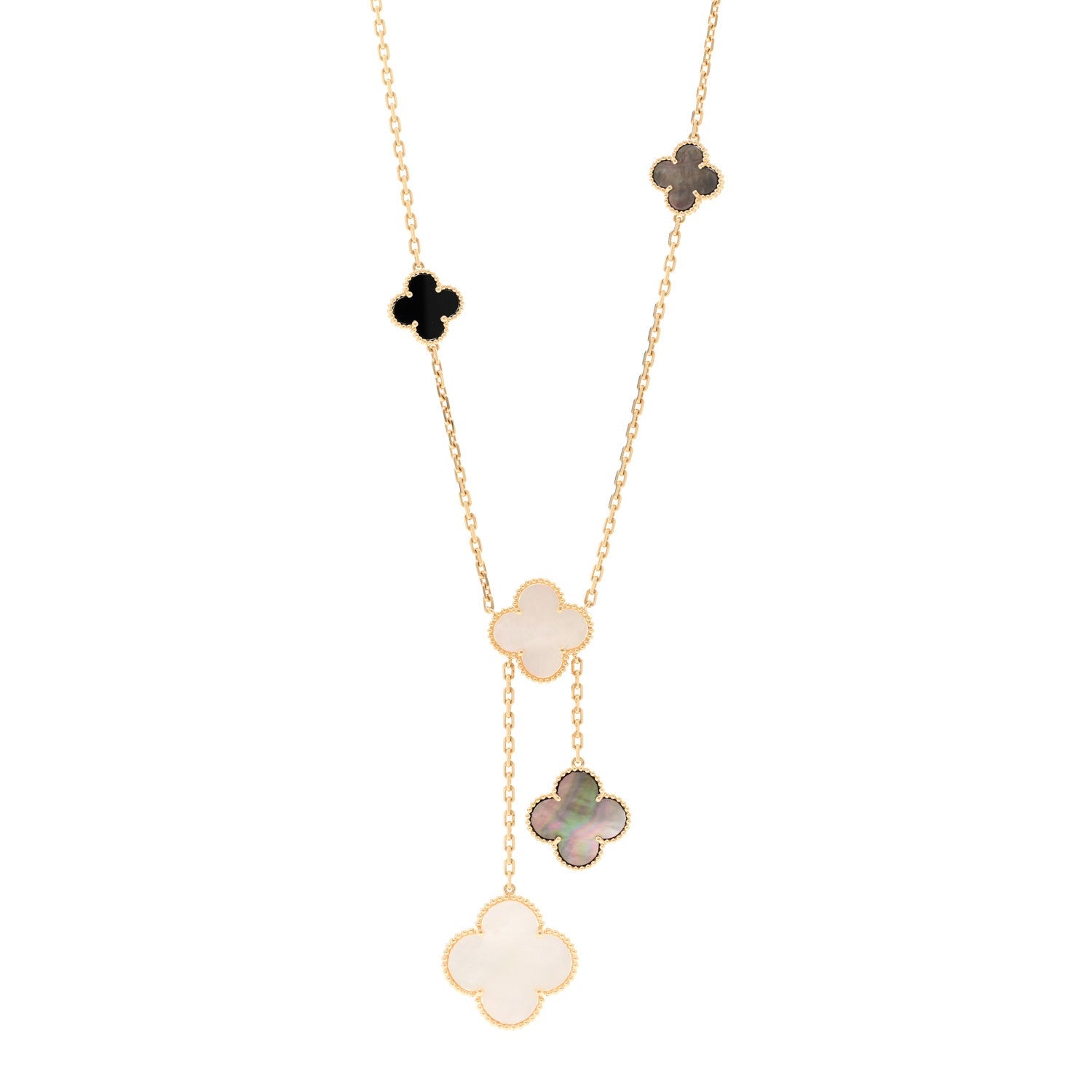 ヴァンクリーフ＆アーペル マジックアルハンブラ 6モチーフ ネックレス マルチカラー 18K イエローゴールド VAN CLEEF & ARPELS MAGIC ALHAMBRA 6 MOTIFS NECKLACE MULTICOLOR 18K YELLOW GOLD