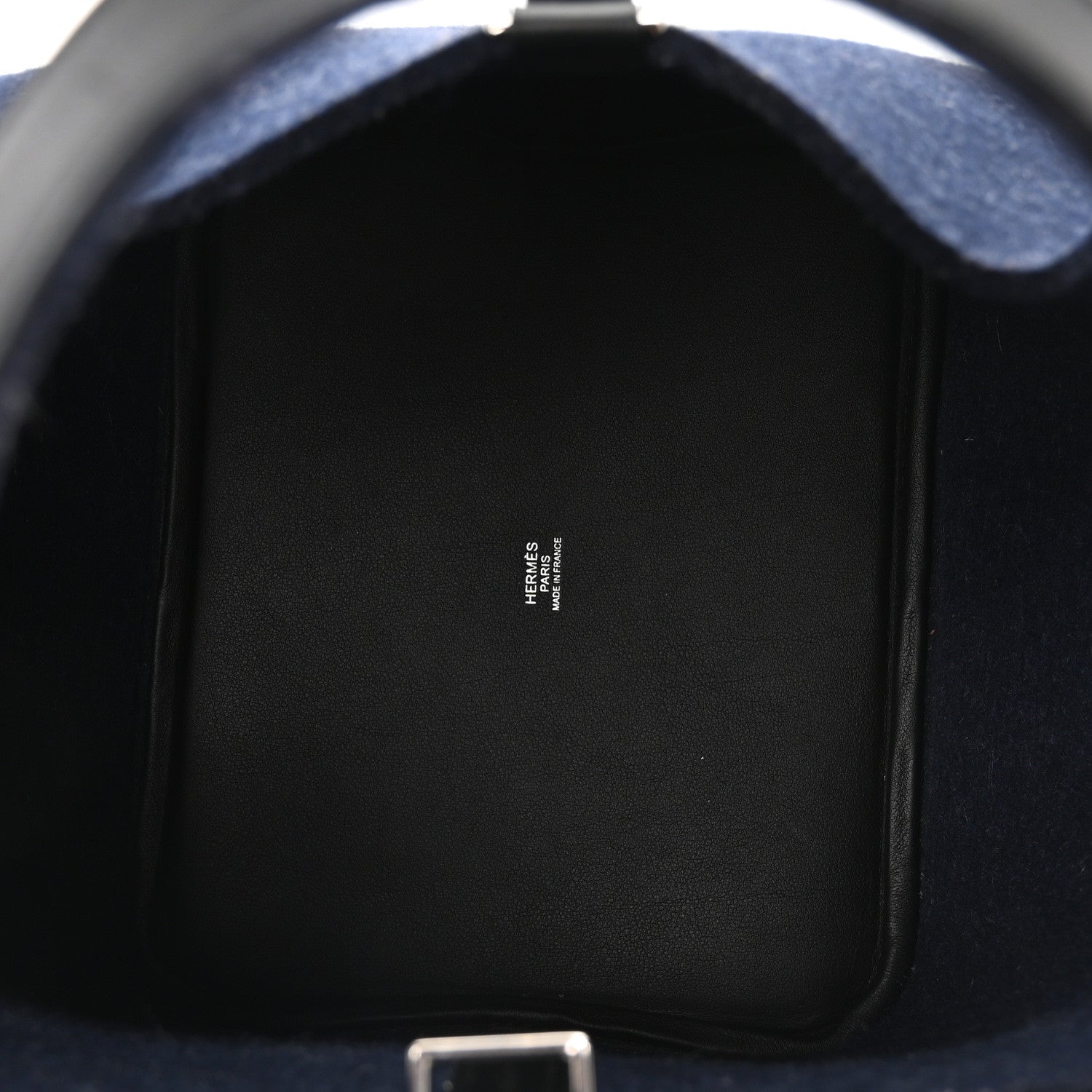 エルメス ピコタン ロック MM 22 Bleu Nuit Black フェルト スイフト シルバー金具 HERMES PICOTIN LOCK MM 22 BLEU NUIT BLACK FELT SWIFT SILVER HARDWARE