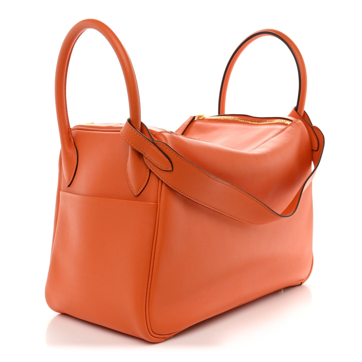 エルメス リンディ 30 ヴェルソ Orange Vermillion スイフト ゴールド金具 HERMES LINDY 30 VERSO ORANGE VERMILLION SWIFT GOLD HARDWARE