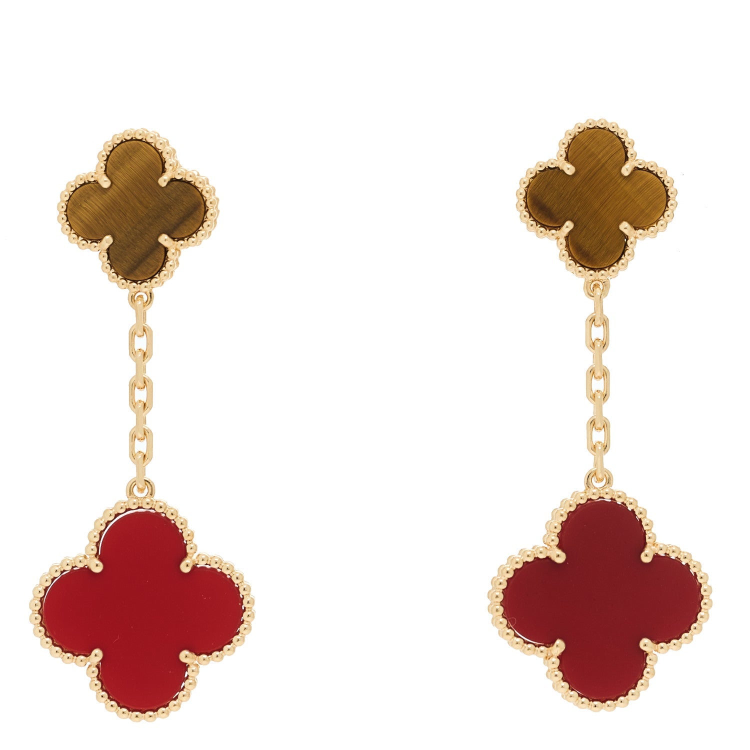 ヴァンクリーフ＆アーペル マジックアルハンブラ 2モチーフ ピアス マルチカラー 18K イエローゴールド VAN CLEEF & ARPELS MAGIC ALHAMBRA 2 MOTIFS EARRINGS MULTICOLOR 18K YELLOW GOLD