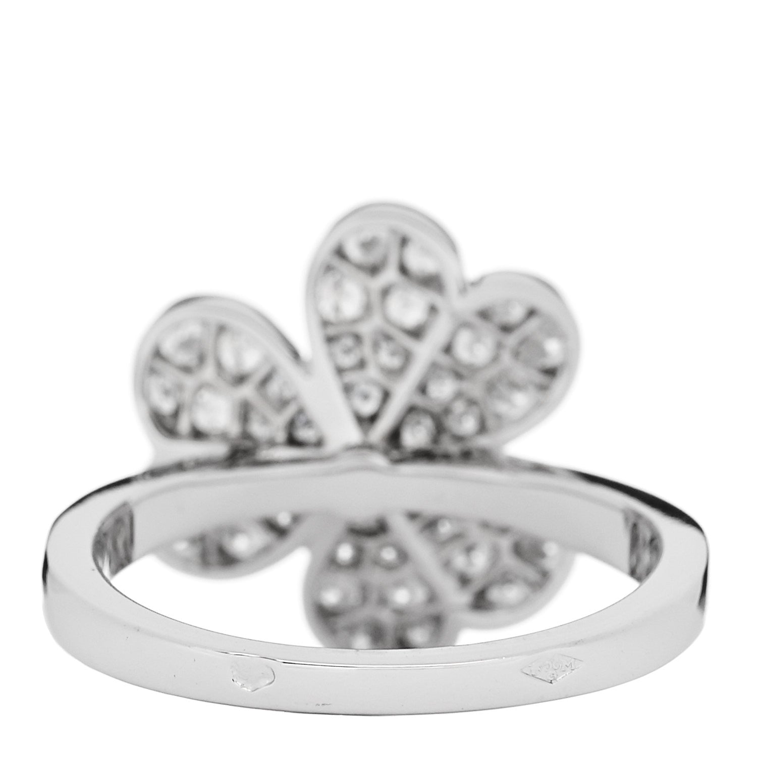 VAN CLEEF 18Kホワイトゴールド ダイヤモンド スモール フリヴォル リング 54