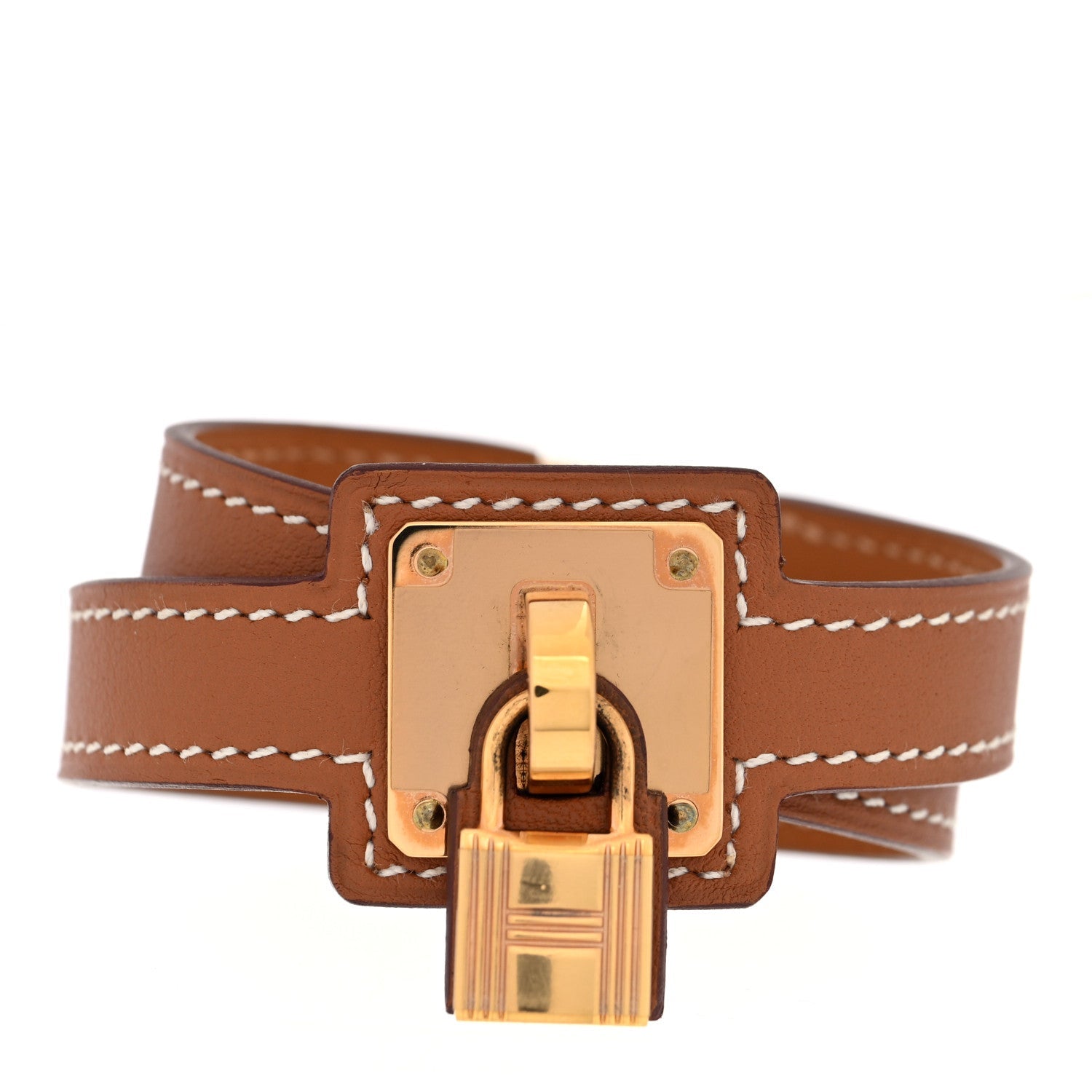 Hermès Swift O'Kelly Double Tour Bracelet T2 Gold