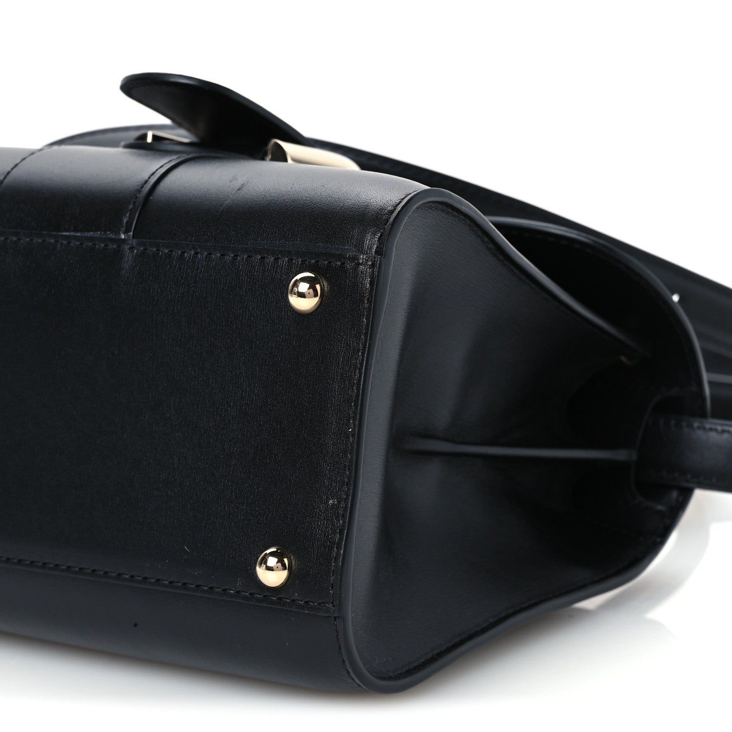 デルヴォー ブリヨン ミニ ショルダーバッグ Black ボックスカーフスキン シルバー金具 DELVAUX BRILLANT MINI SHOULDER BAG BLACK BOX CALFSKIN SILVER HARDWARE