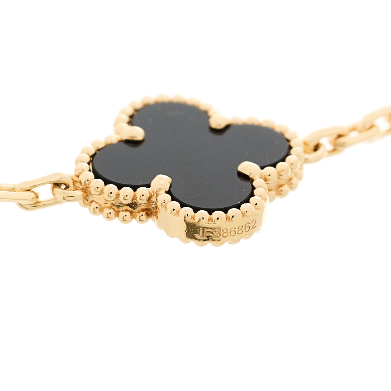 ヴァンクリーフ＆アーペル ヴィンテージアルハンブラ 5モチーフ ブレスレット ブラックオニキス 18K イエローゴールド VAN CLEEF & ARPELS VINTAGE ALHAMBRA 5 MOTIFS BRACELET BLACK ONYX 18K YELLOW GOLD