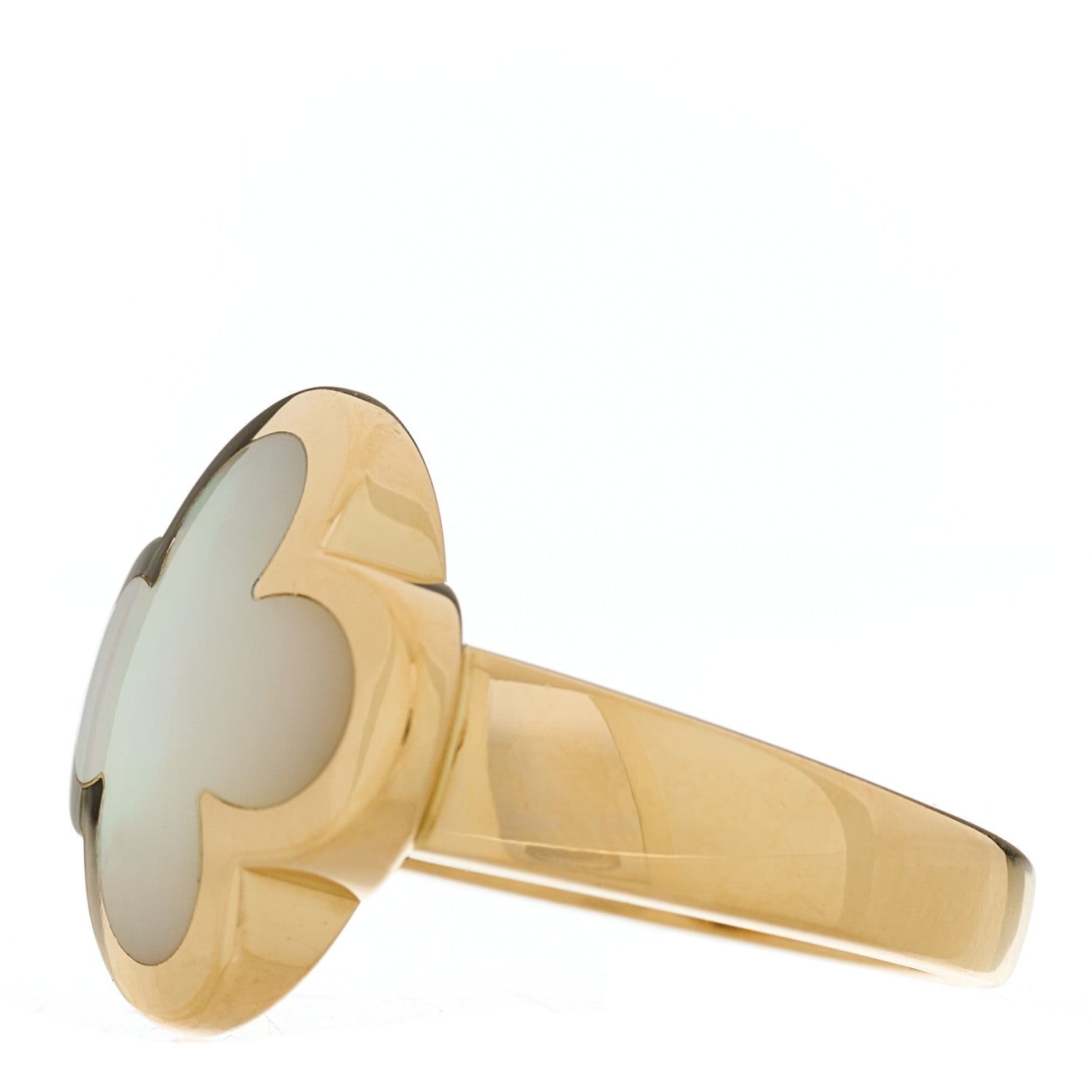 ヴァンクリーフ＆アーペル ピュアアルハンブラ リング マザーオブパール 18K イエローゴールド VAN CLEEF & ARPELS PURE ALHAMBRA RING MOTHER OF PEARL 18K YELLOW GOLD