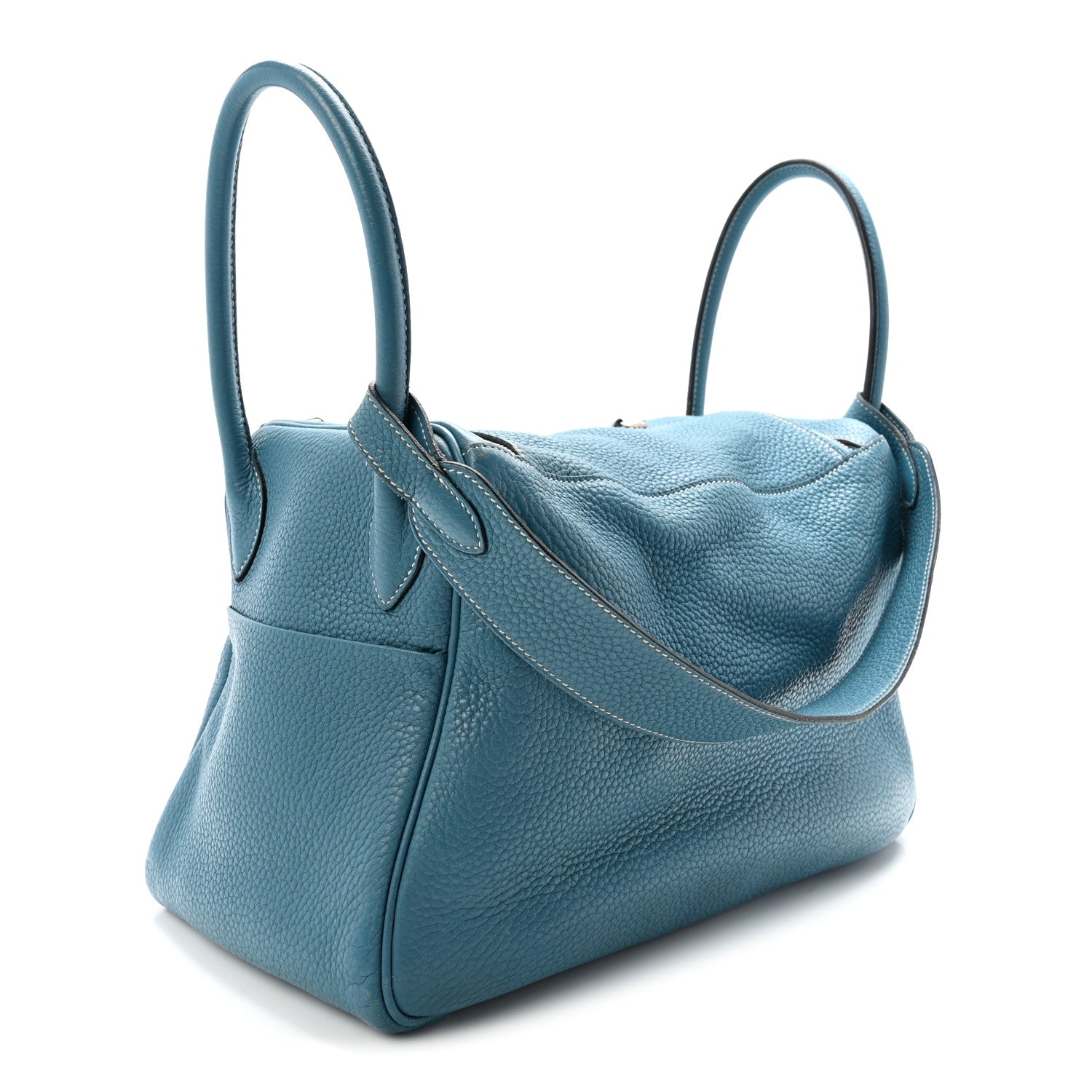 エルメス リンディ 34 Bleu Jean トリヨンクレマンス シルバー金具 HERMES LINDY 34 BLEU JEAN TAURILLON CLEMENCE SILVER HARDWARE