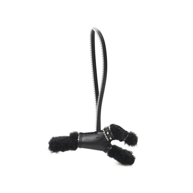 エルメス バディ チャーム 首輪付き Black Gris Pantin アニオン コットン ムートン シルバー金具 バッグチャーム HERMES BUDY CHARM BLACK GRIS PANTIN ANION COTTON MOUTON SILVER HARDWARE BAG CHARM