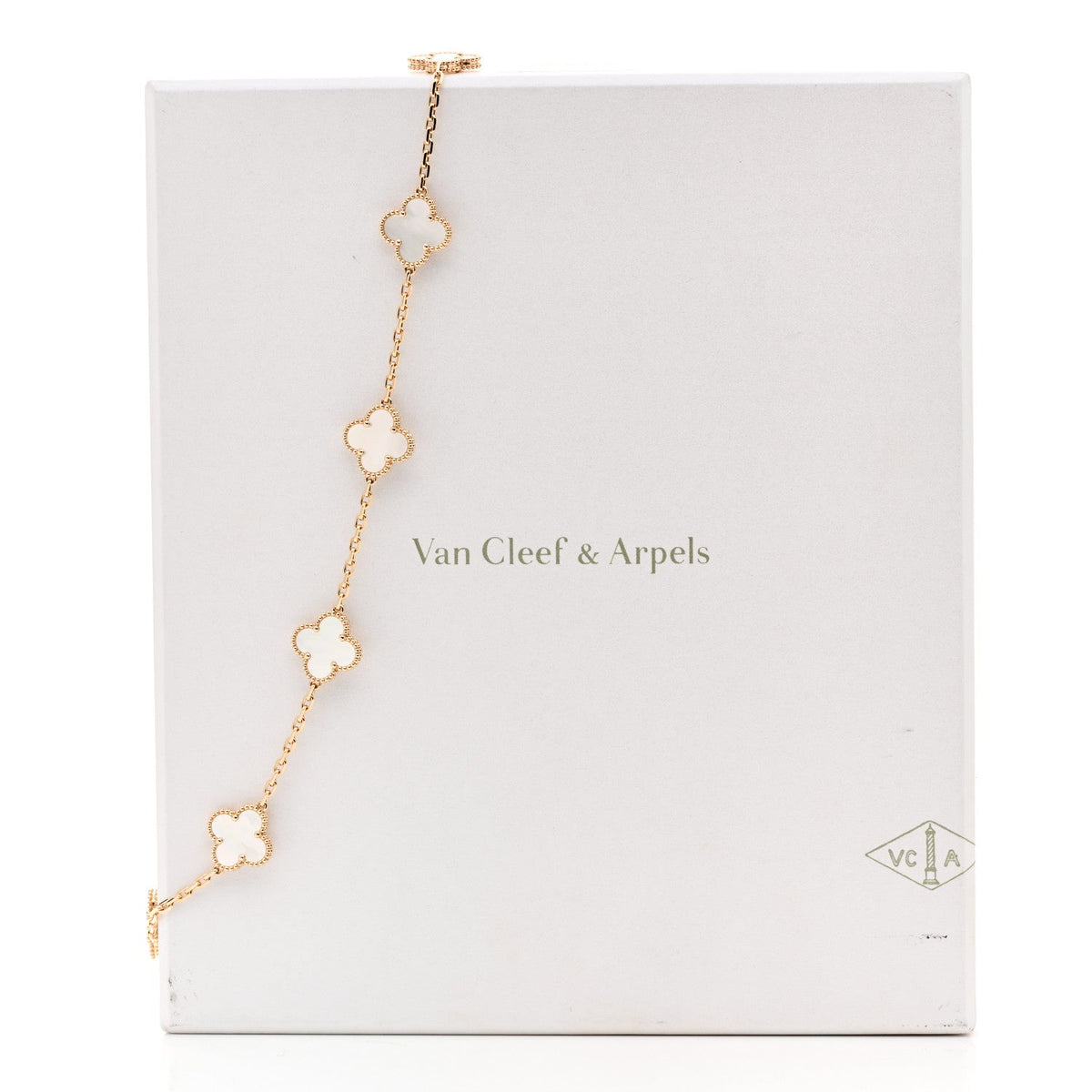 Van Cleef & Arpels Vintage Alhambra 10-Motif Necklace Mother-of-Pearl 18K Yellow Gold
