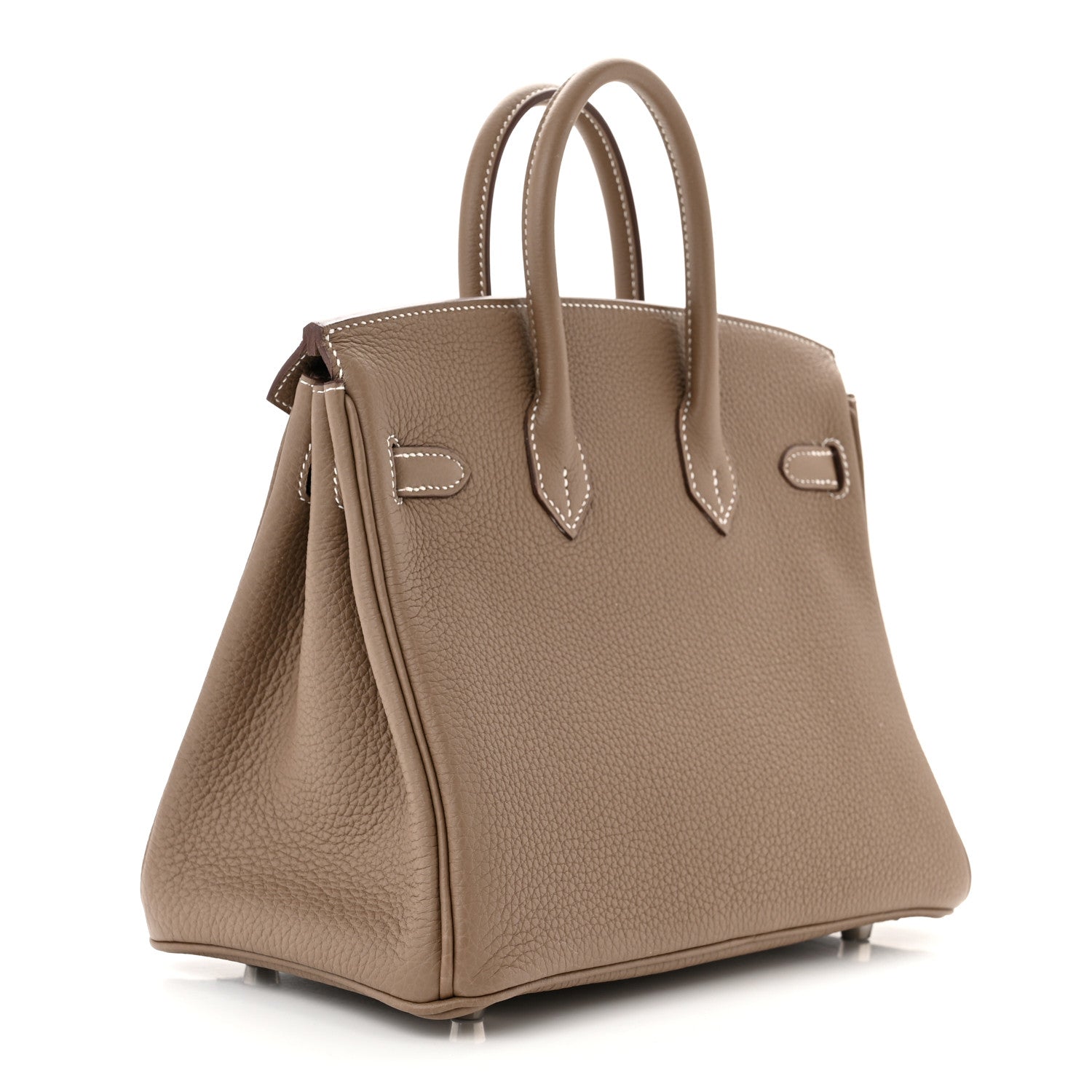 HERMES BIRKIN 25 ETOUPE TOGO SILVER HARDWARE