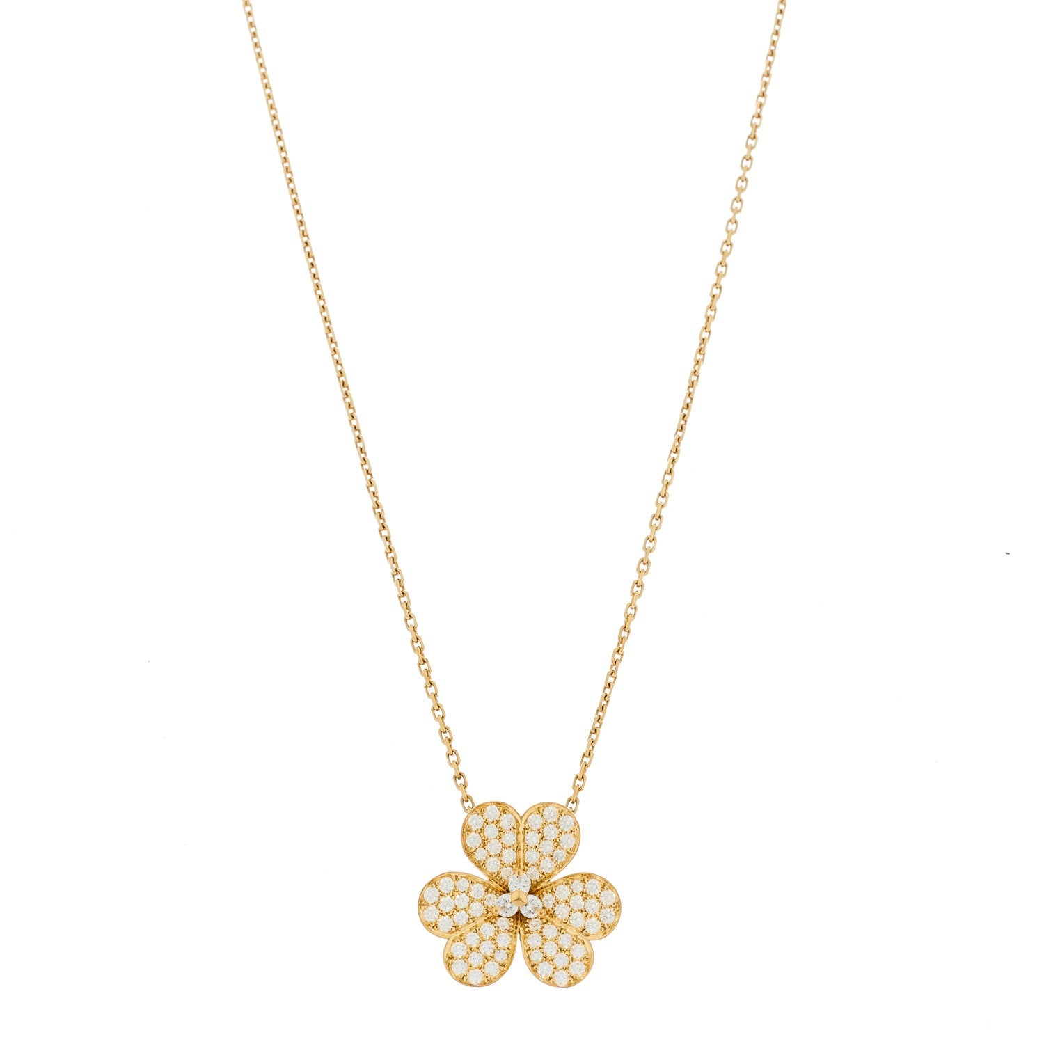ヴァンクリーフ＆アーペル ラージ フリヴォル ネックレス ダイヤモンド 18K イエローゴールド VAN CLEEF & ARPELS LARGE FRIVOLE NECKLACE DIAMOND 18K YELLOW GOLD