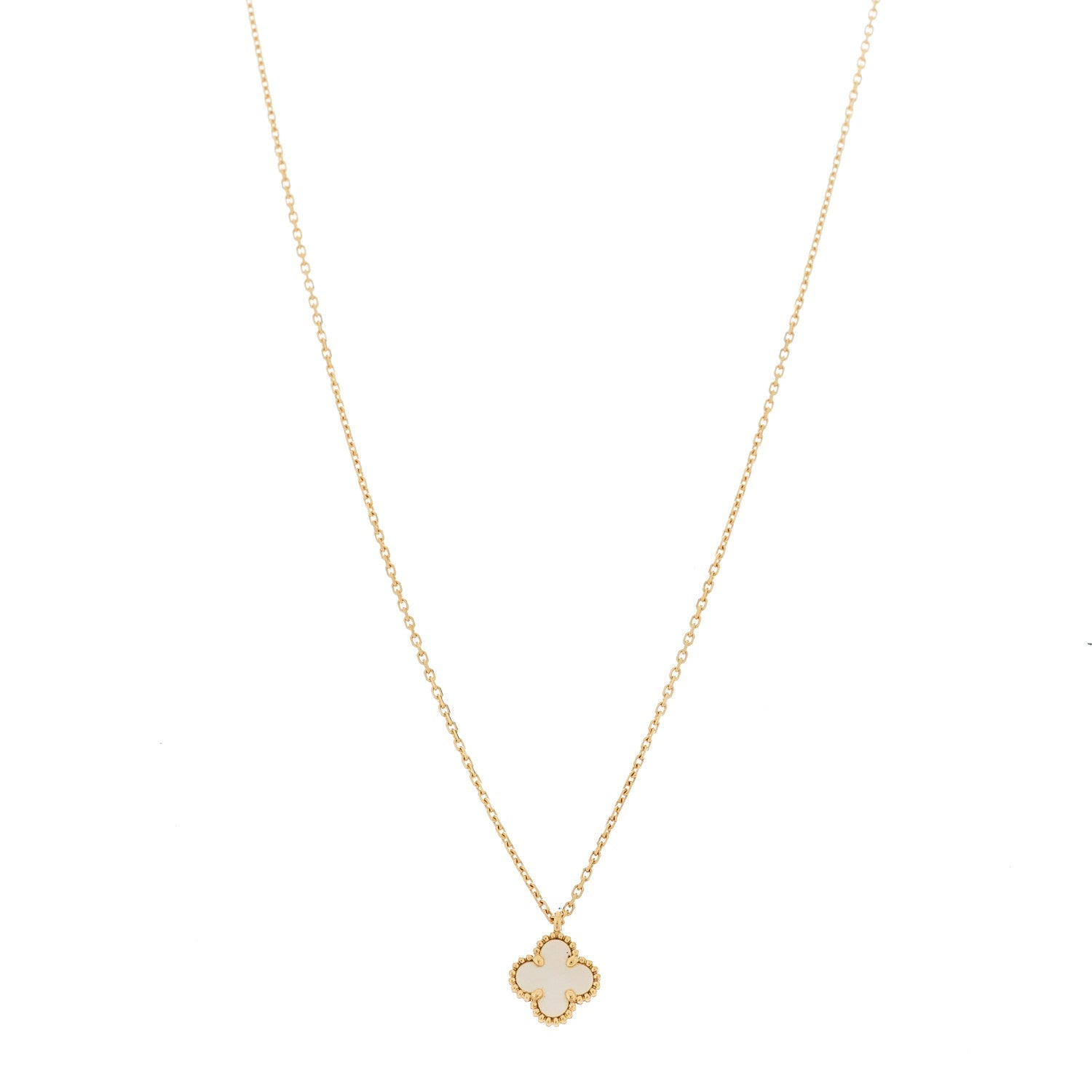 ヴァンクリーフ＆アーペル スウィートアルハンブラ ペンダントネックレス マザーオブパール 18K イエローゴールド VAN CLEEF & ARPELS SWEET ALHAMBRA PENDANT NECKLACE MOTHER OF PEARL 18K YELLOW GOLD