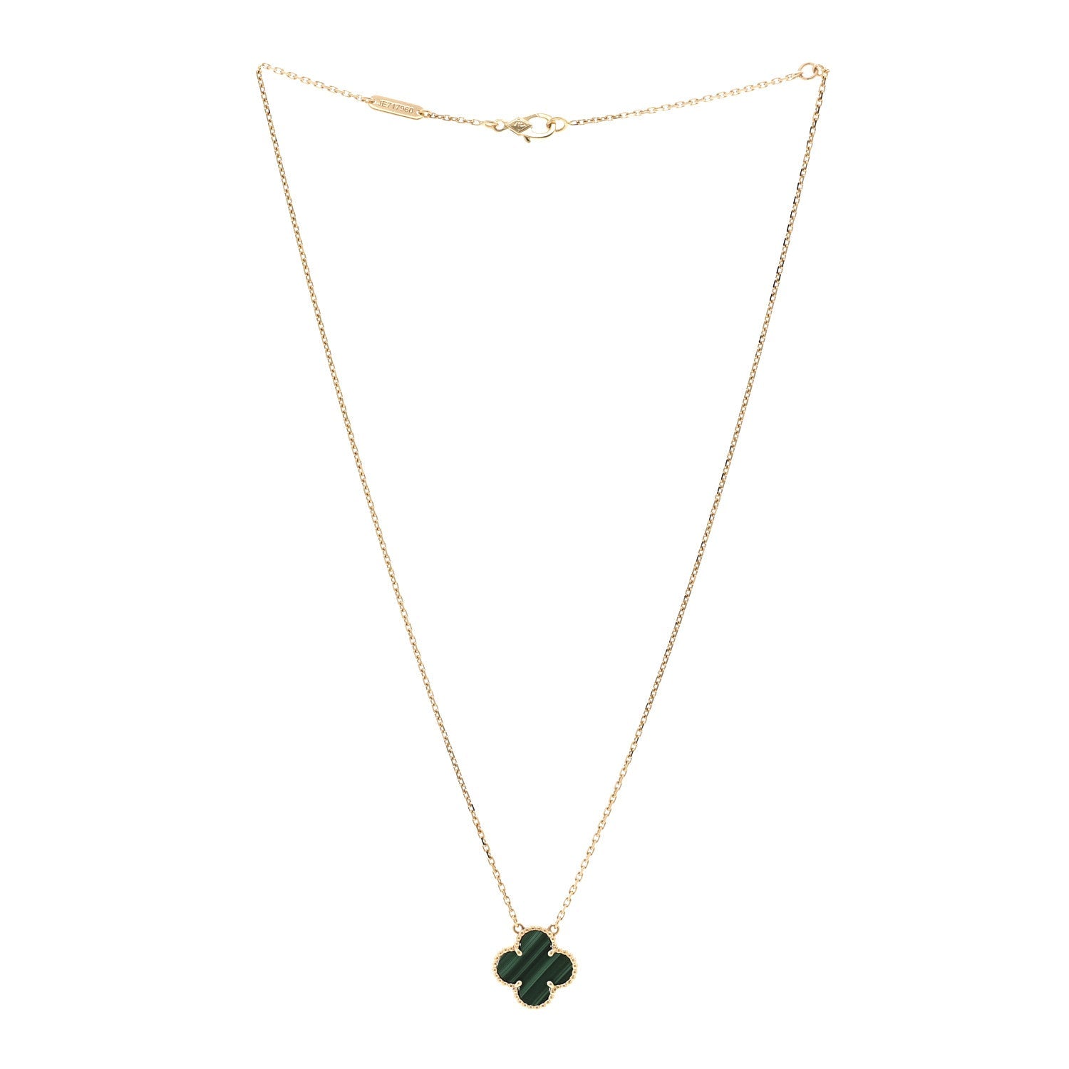 ヴァンクリーフ＆アーペル ヴィンテージアルハンブラ ペンダントネックレス マラカイト 18K イエローゴールド VAN CLEEF & ARPELS VINTAGE ALHAMBRA PENDANT NECKLACE MALACHITE 18K YELLOW GOLD